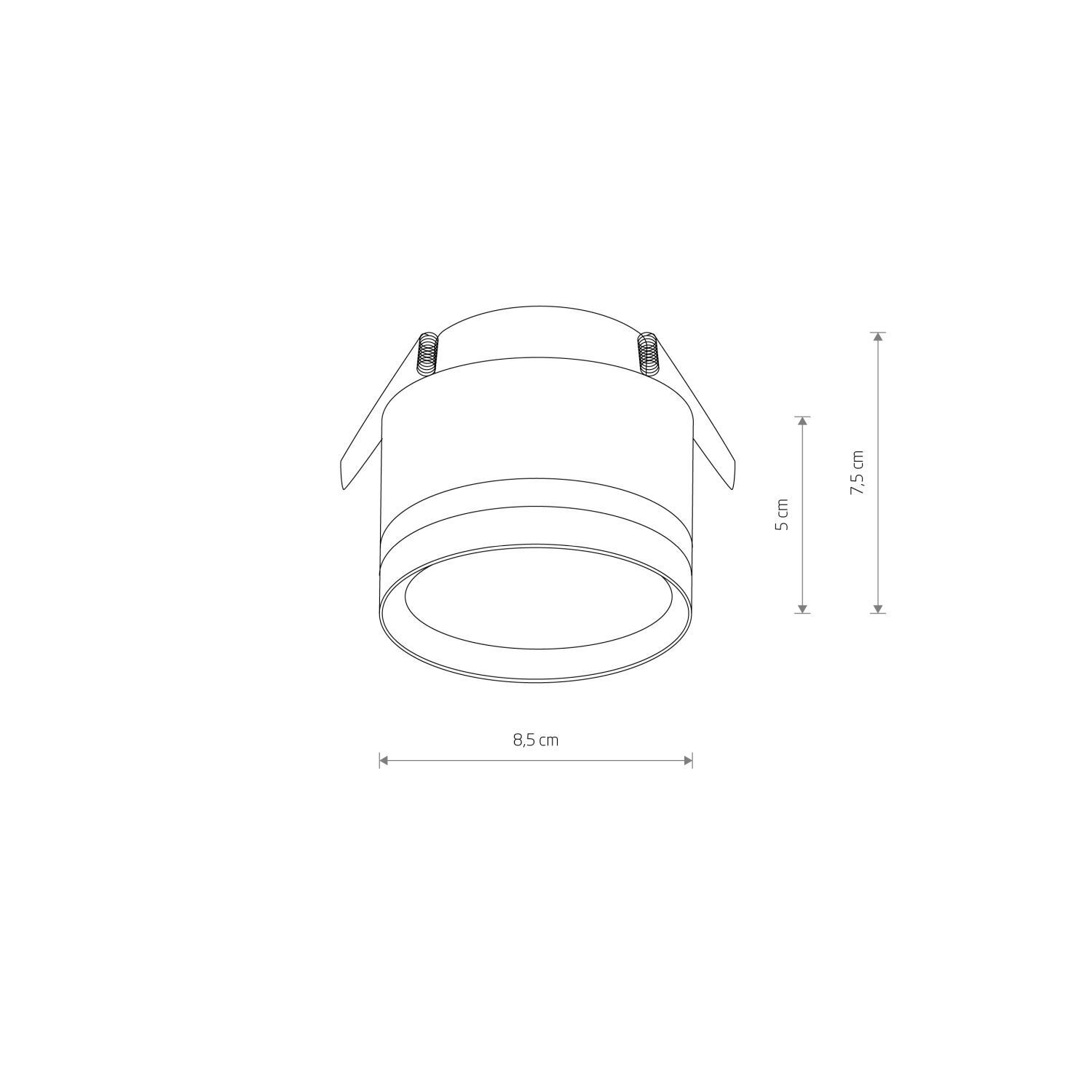 Einbaustrahler GX53 Ø 8,5 cm Weiß Aluminium Modern