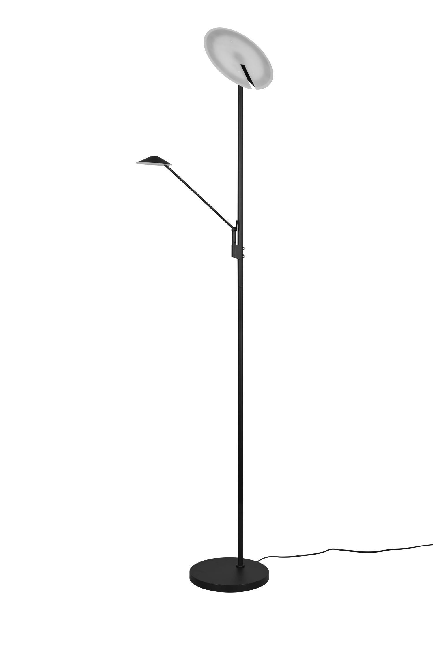 Dimmbare LED Stehlampe flexibel 180 cm Schwarz Lesen