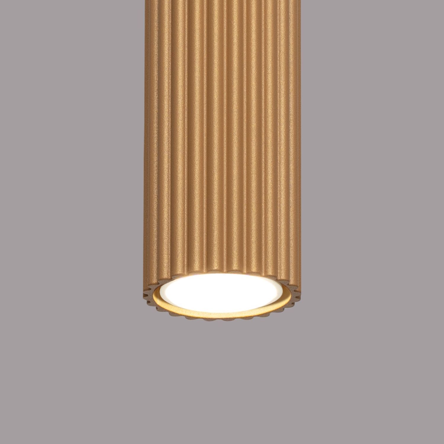 Aufbauspot GU10 D: 6,5 cm H: 30 cm Aufputz in Gold Modern