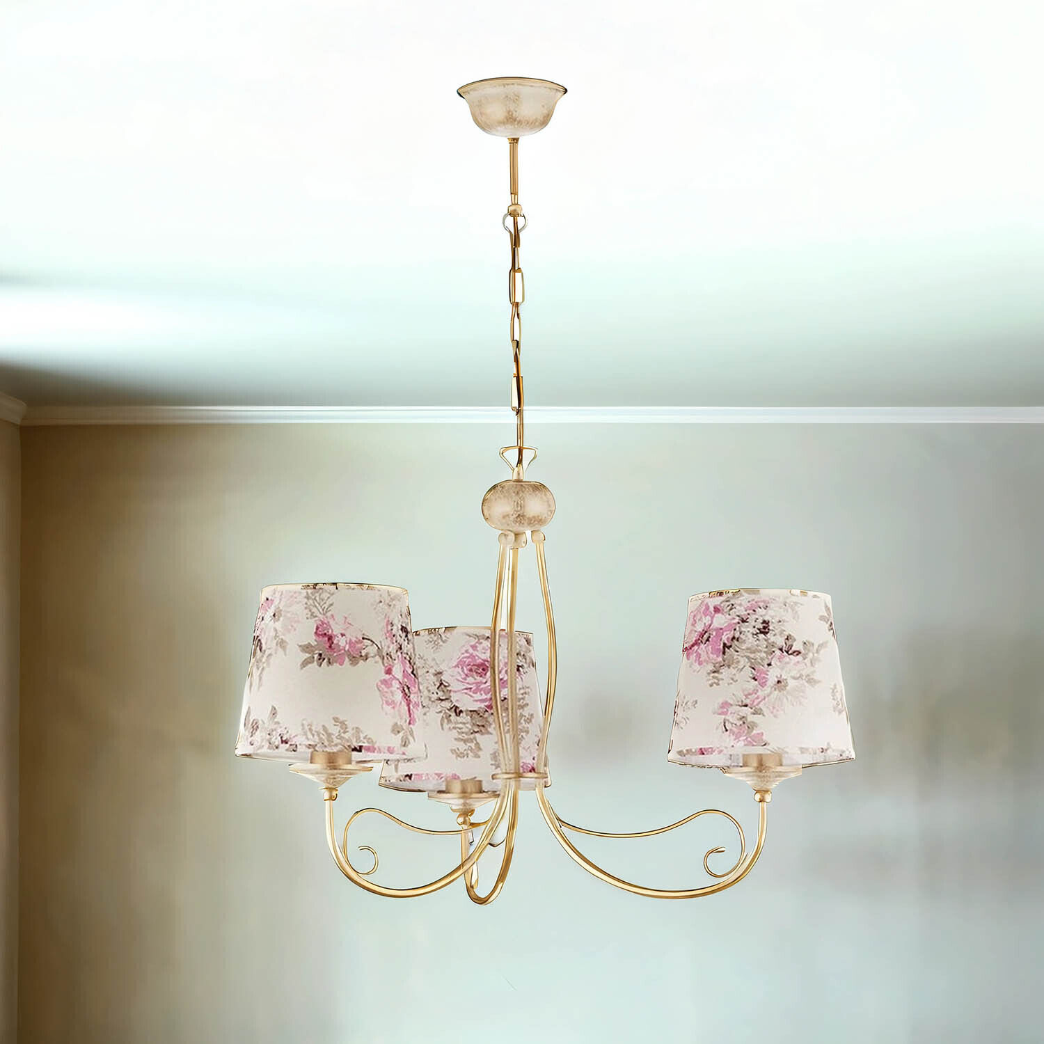 Kronleuchter floral Shabby Lampe Esstisch CRINE