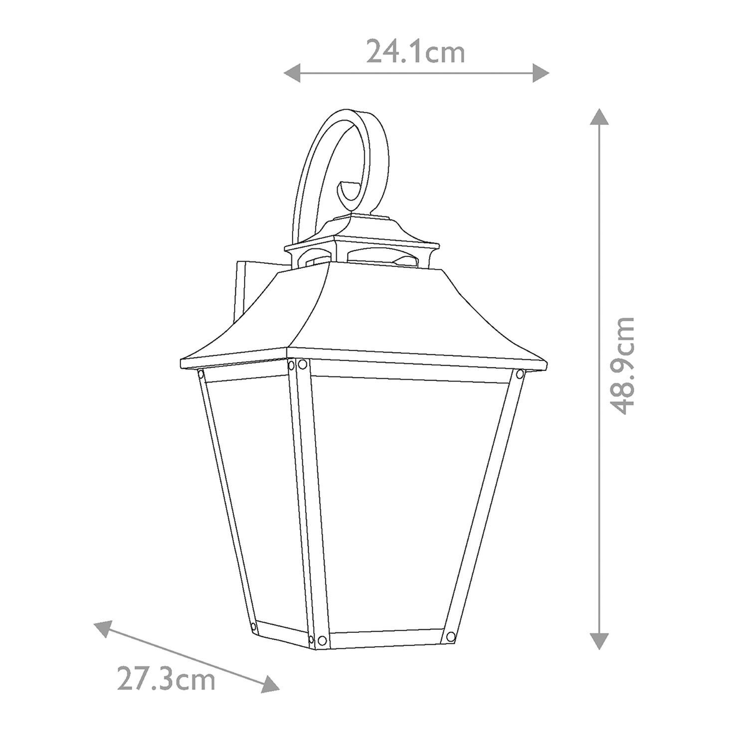 Wandleuchte außen Edelstahl Glas E14 IP44 H: 48,9 cm