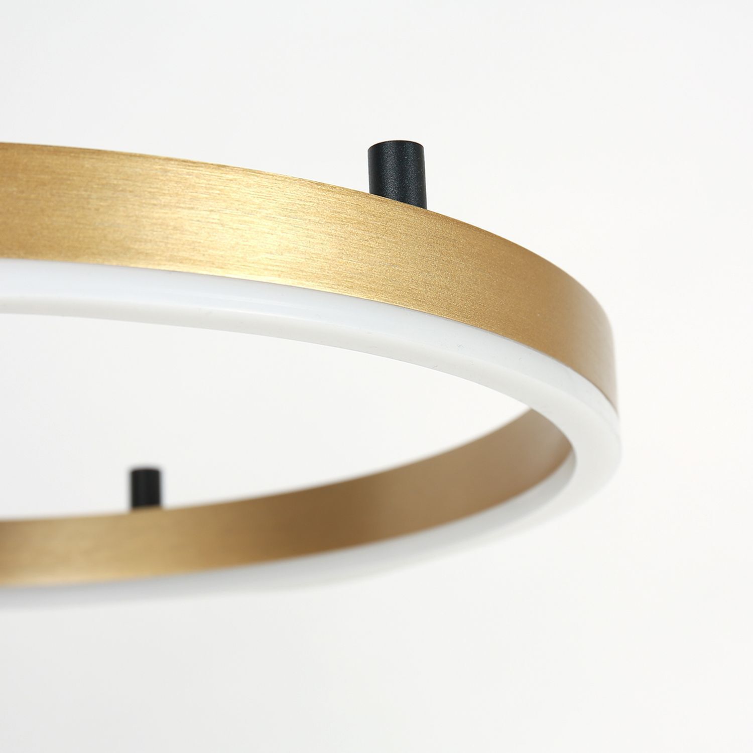 Dekorative LED Wandlampe Metall in Gold H:40 cm Ring