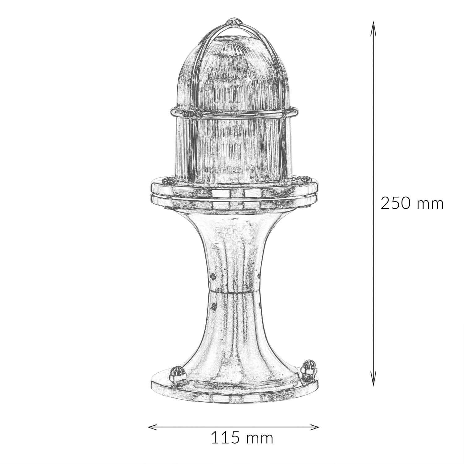 Premium Außenlampe Messing Glas IP54 Garten Weg