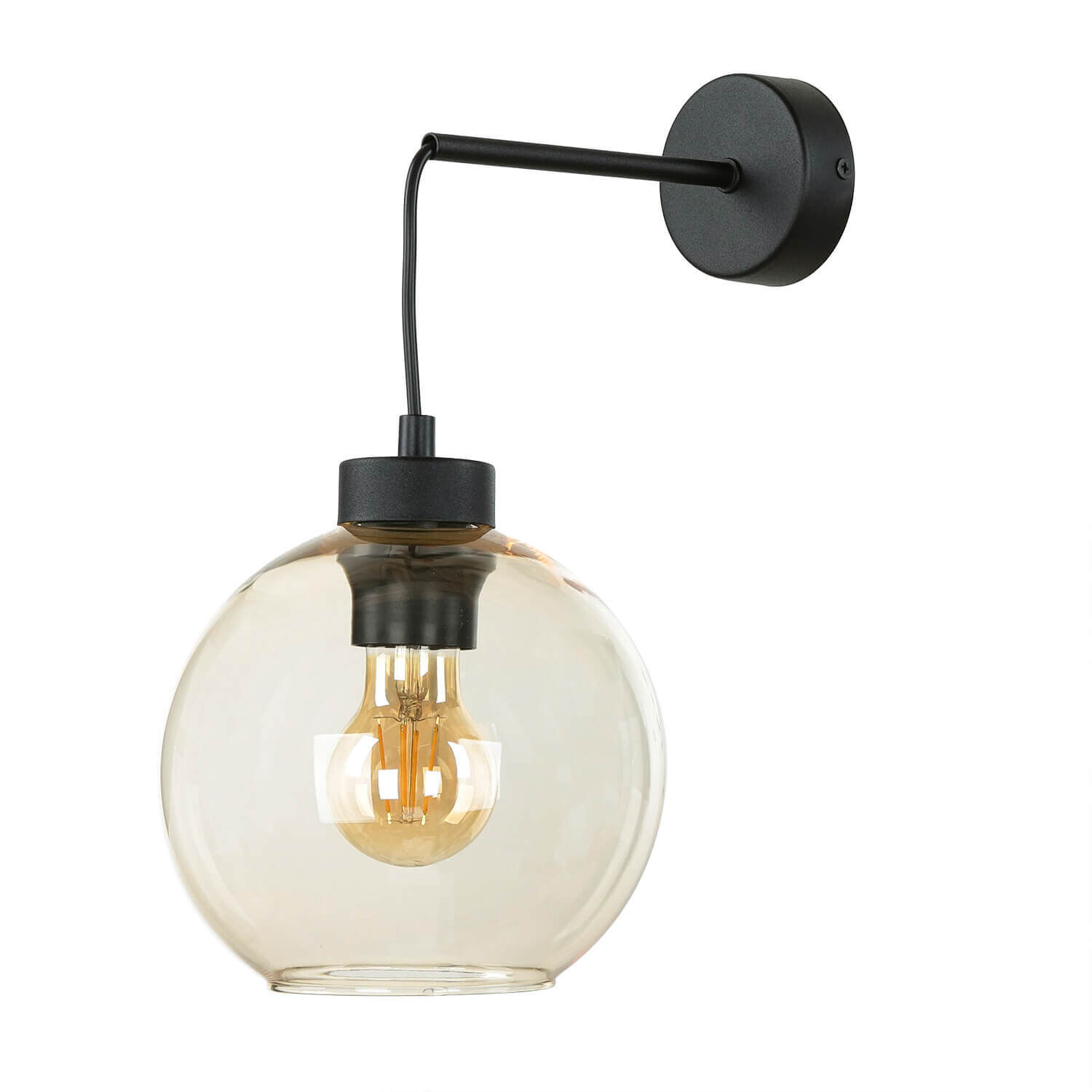 Wandleuchte KALETE Bernsteinfarben Flur Lampe E27