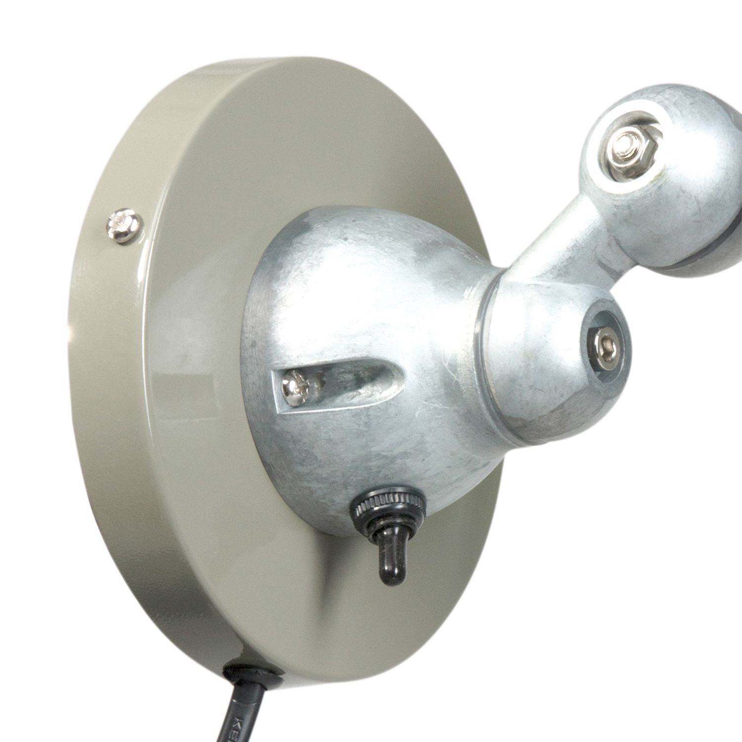 Beweglicher Wandspot mit Stecker in Grün Silber T:29 cm