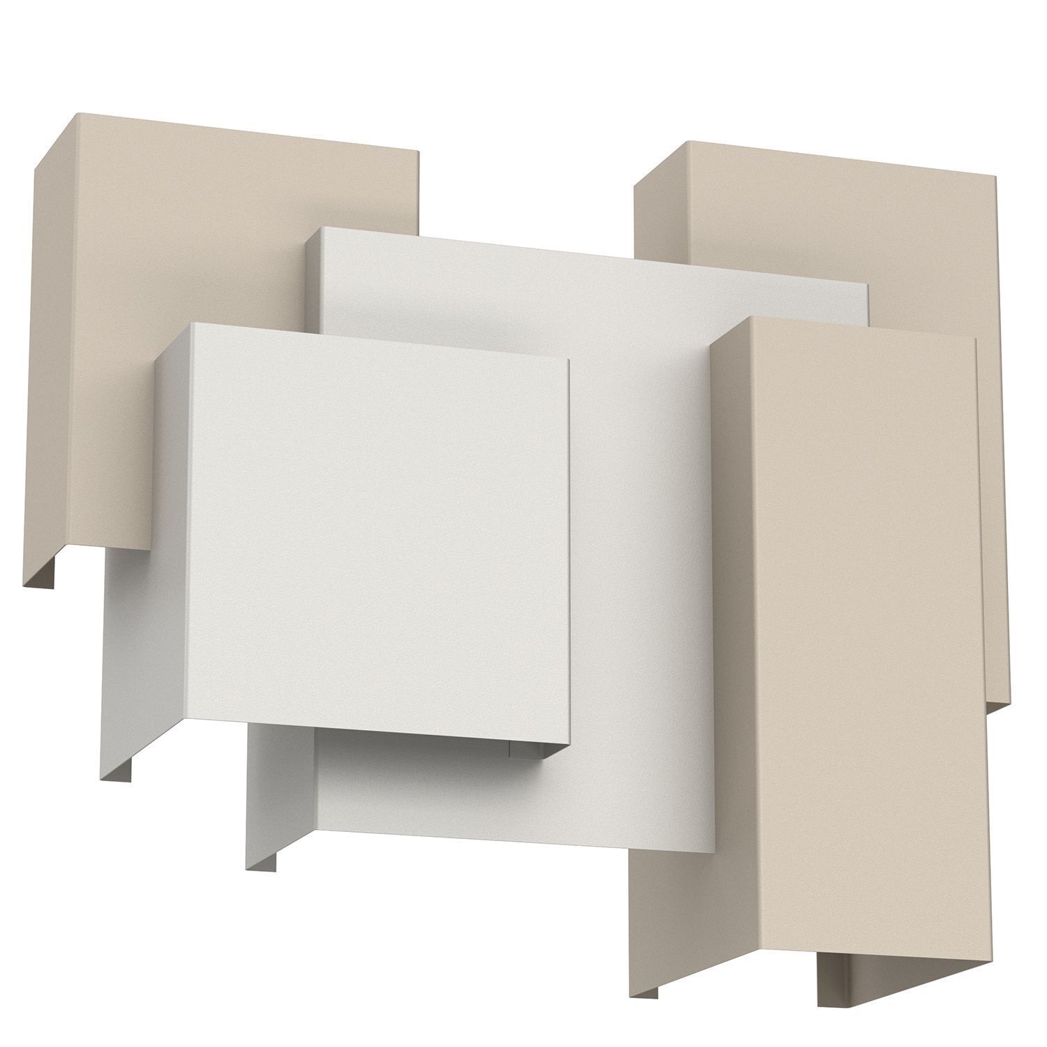 Wandlampe Metall Beige Hellgrau B:36 cm G9 indirekt