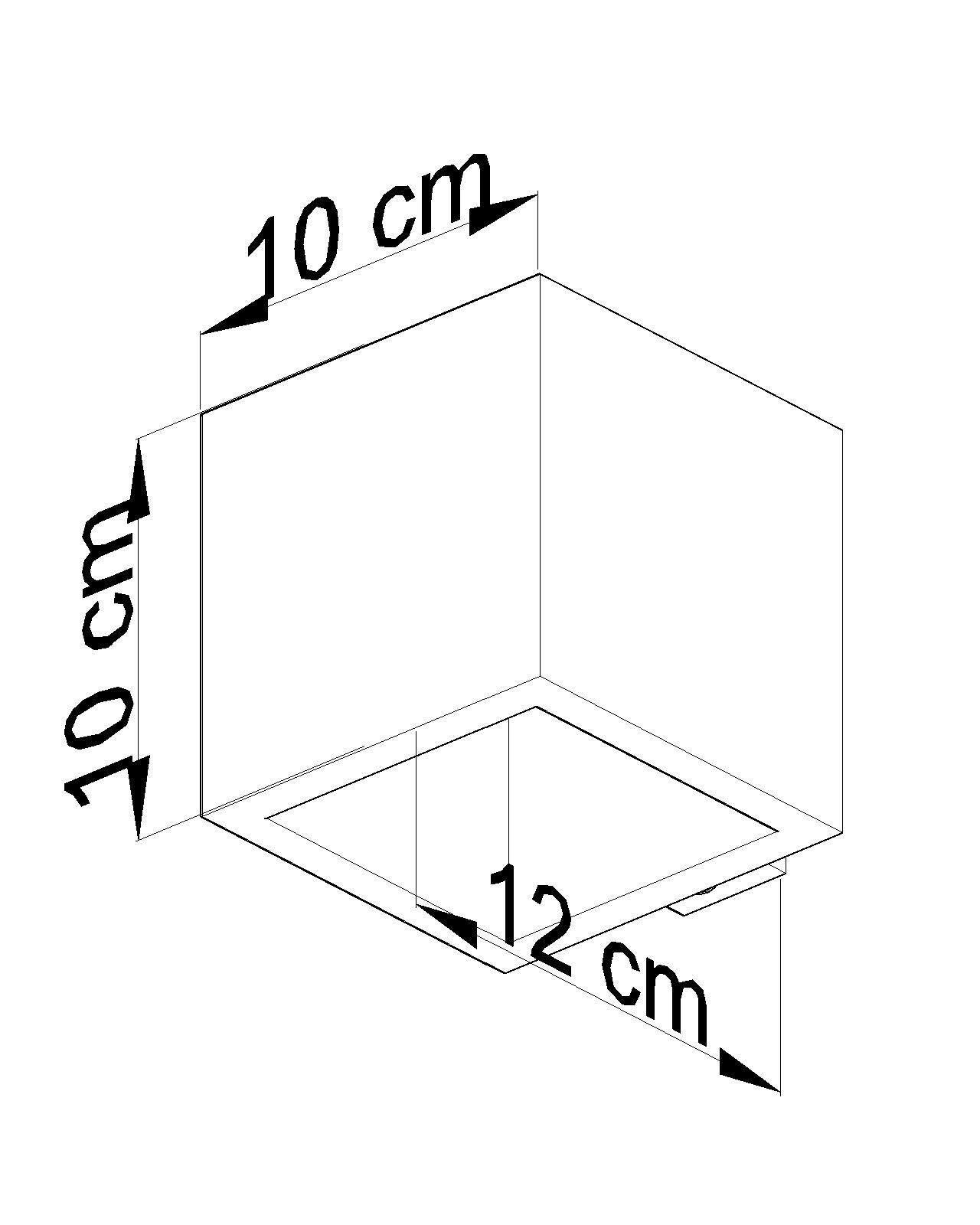 Holzlampe BRUCCIA Up Down B:10cm quadratisch G9