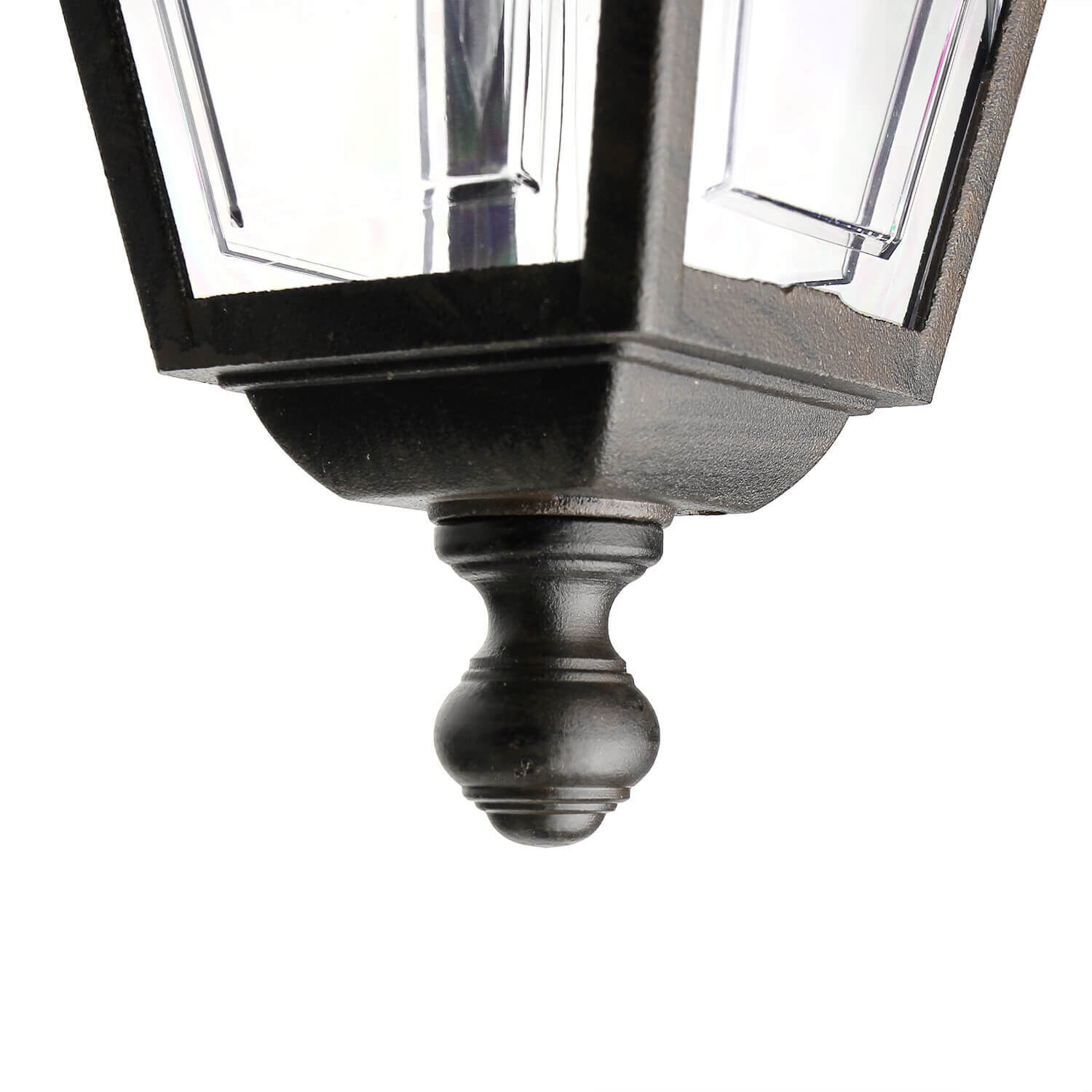 Schwarze Außenlampe Aluminium IP44 Rustikal E27