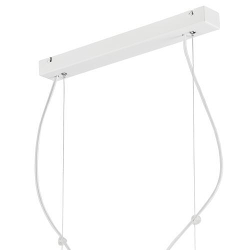 Lampe Wohnzimmer Hängelampe Weiß Metall länglich