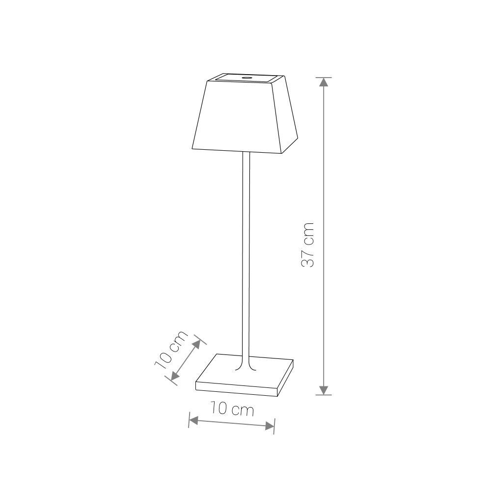 Dimmbare LED Tischleuchte Touch Outdoor 37cm hoch