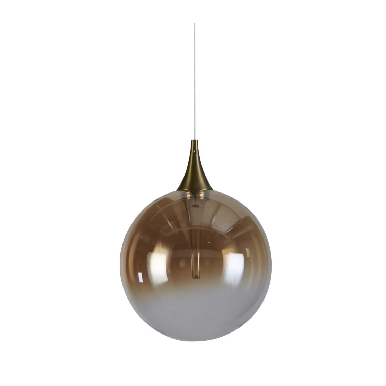 LED Hängelampe Glaskugel Ø16 cm 5 W Schwarz Bernstein