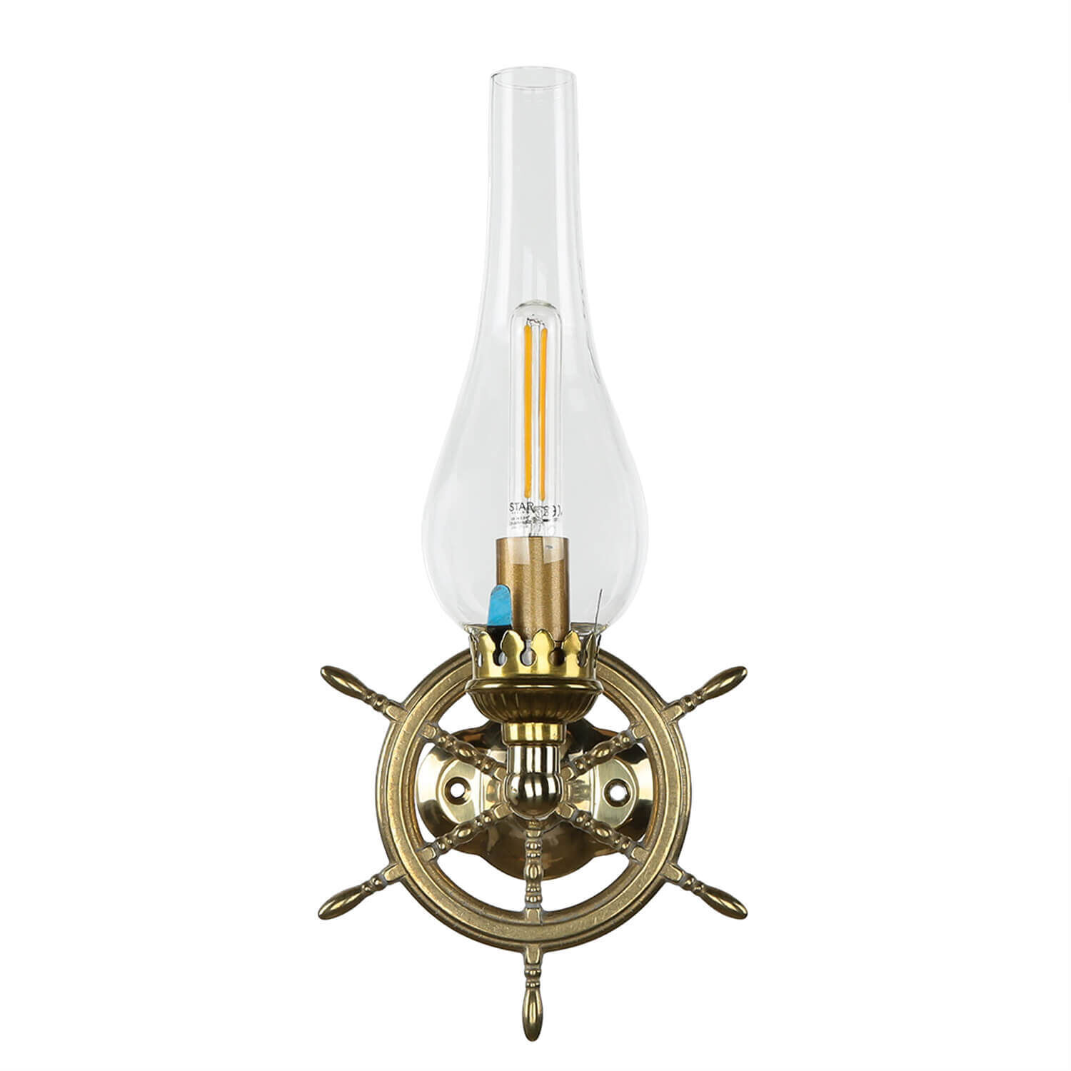 Wandlampe Messing Glas Maritim Antik Badezimmer Flur