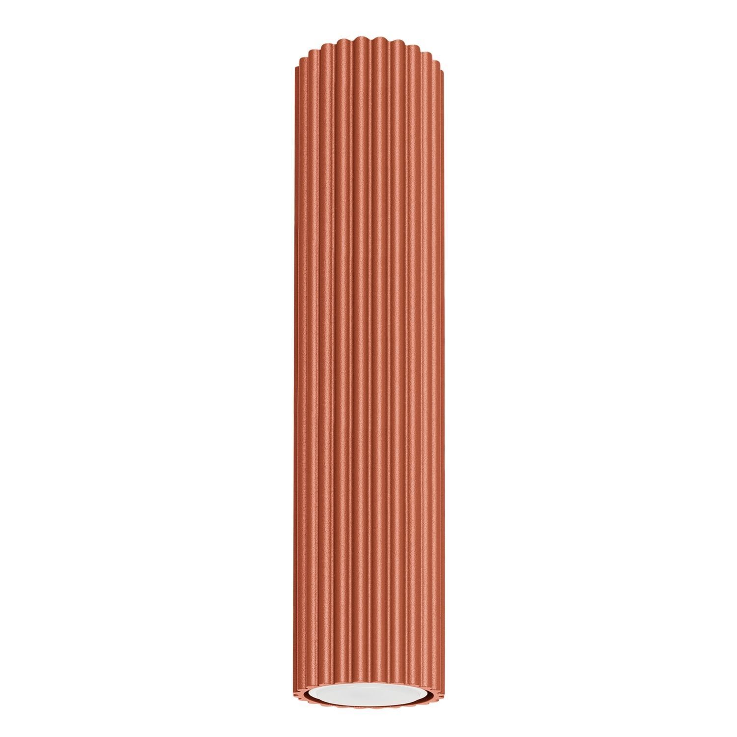 Spot Lampe Decke Aufputz H: 30 cm Ø 6,5 cm Rot Alu GU10