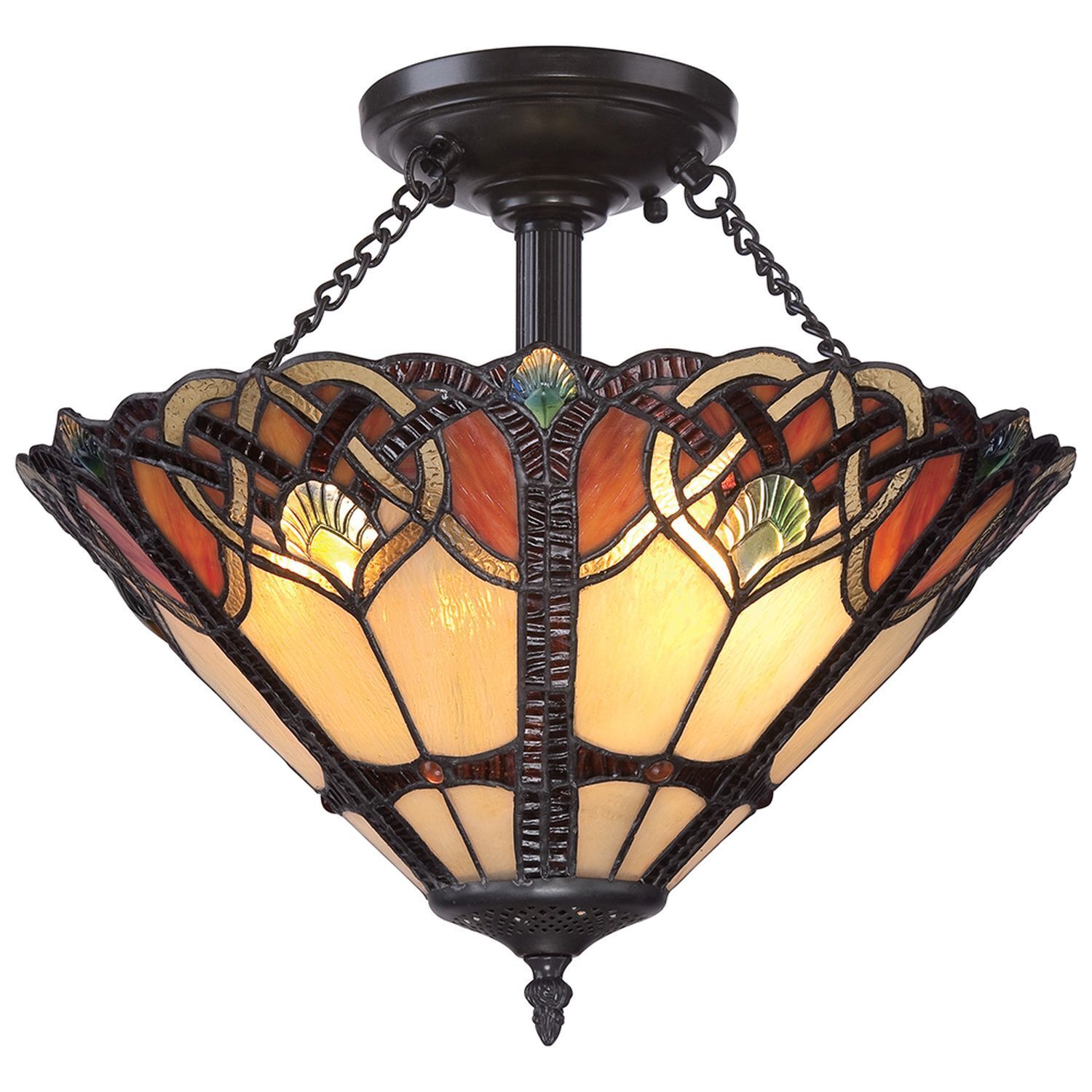 Tiffany Lampe Flur Wohnzimmer Buntglas Premium