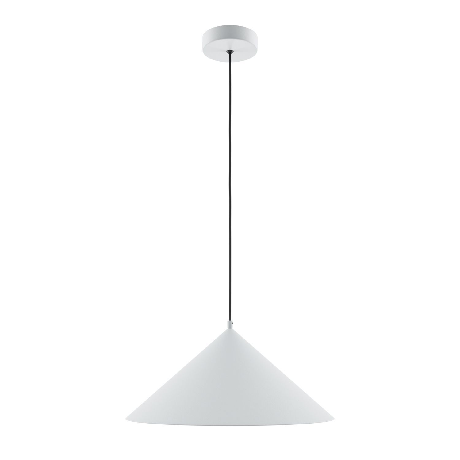 Hängelampe Metall rund Ø 35 cm H: max. 318 cm Weiß E27