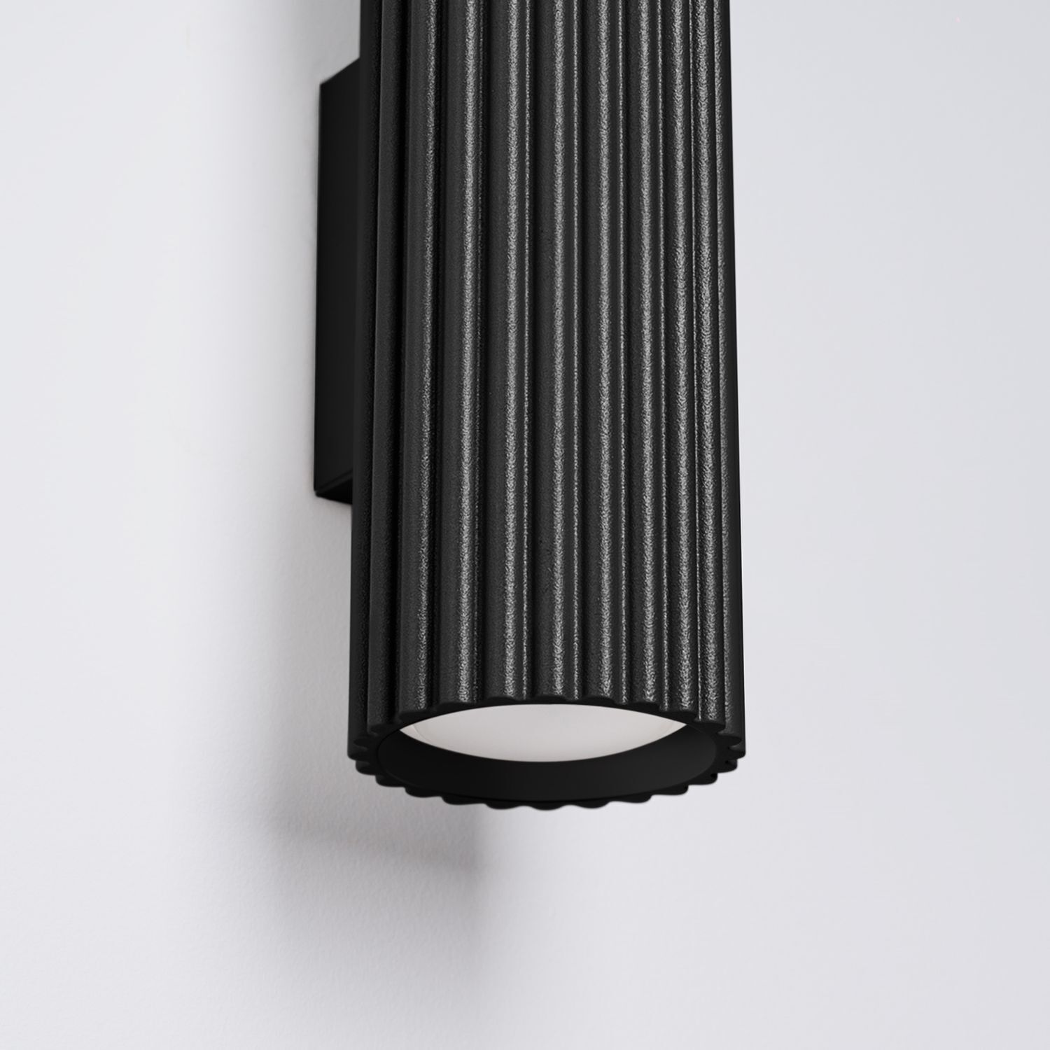 Wandleuchte Schwarz H: 30 cm GU10 2-flammig Aluminium Up Down