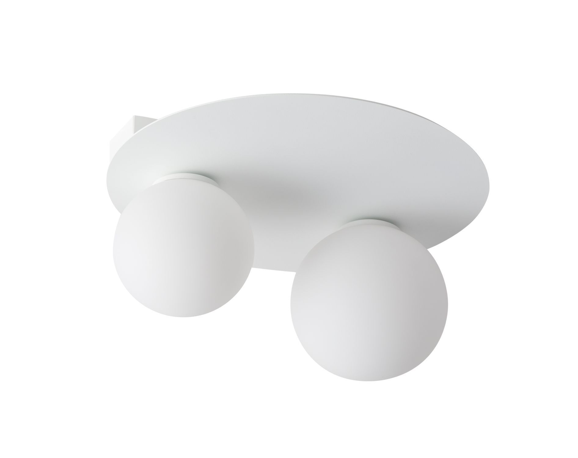 Deckenleuchte Metall Weiß Glas Kugeln Ø12,1 cm blendarm