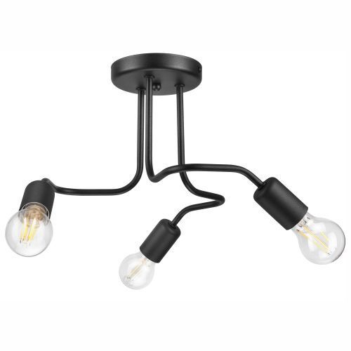 Deckenleuchte Wohnzimmer Innenlampe Schwarz Metall