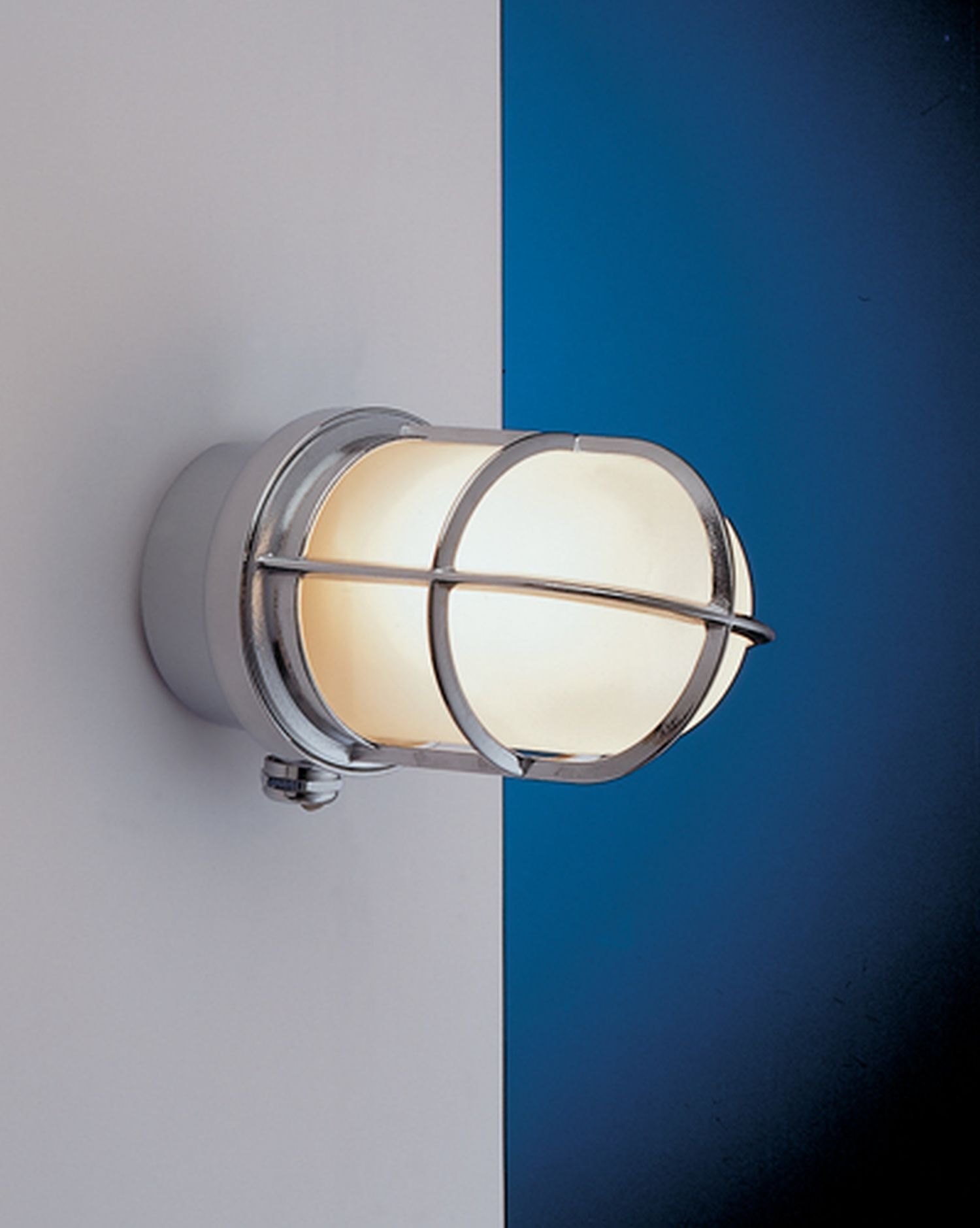 Außenwandlampe Messing in Chrom Maritim IP44