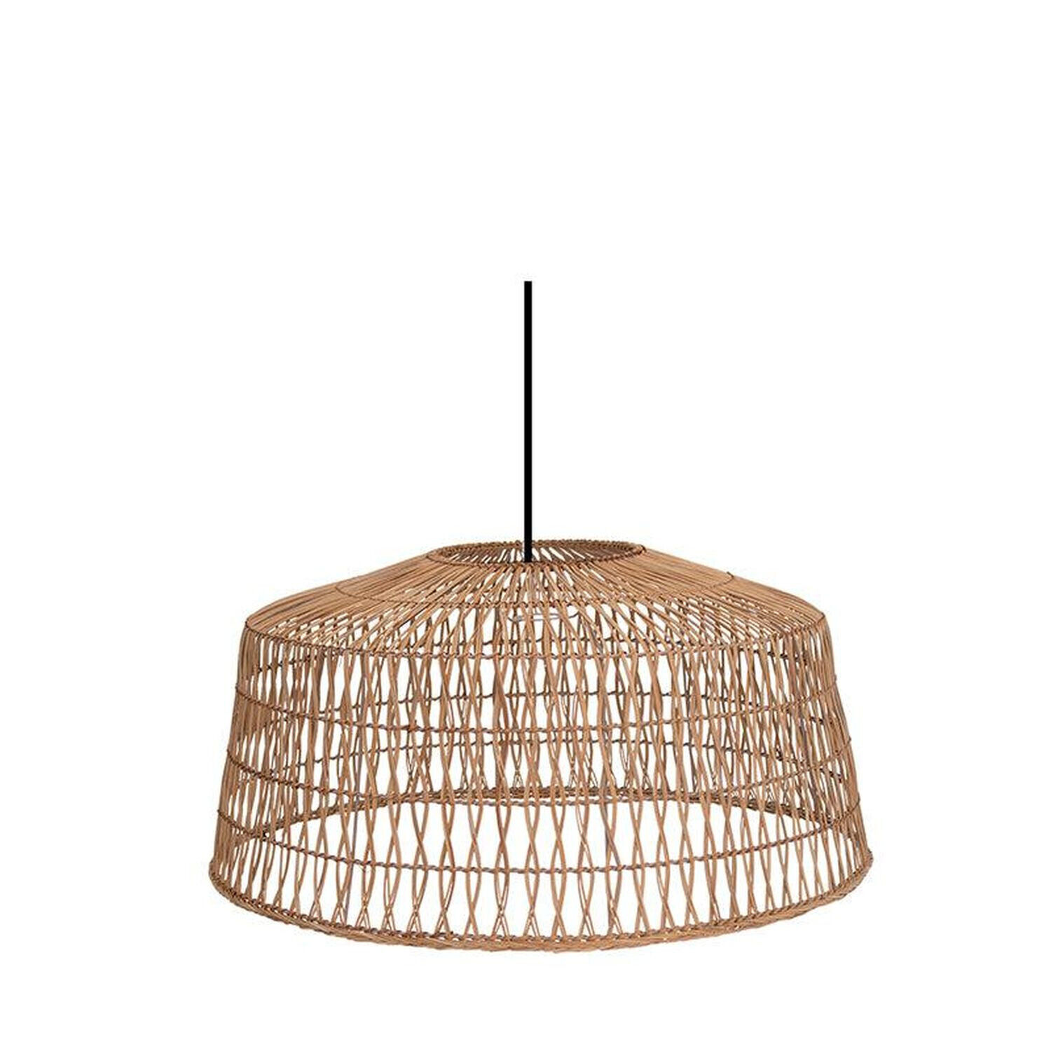Pendelleuchte Rattan E27 groß Ø 79 cm rund in Natur Boho