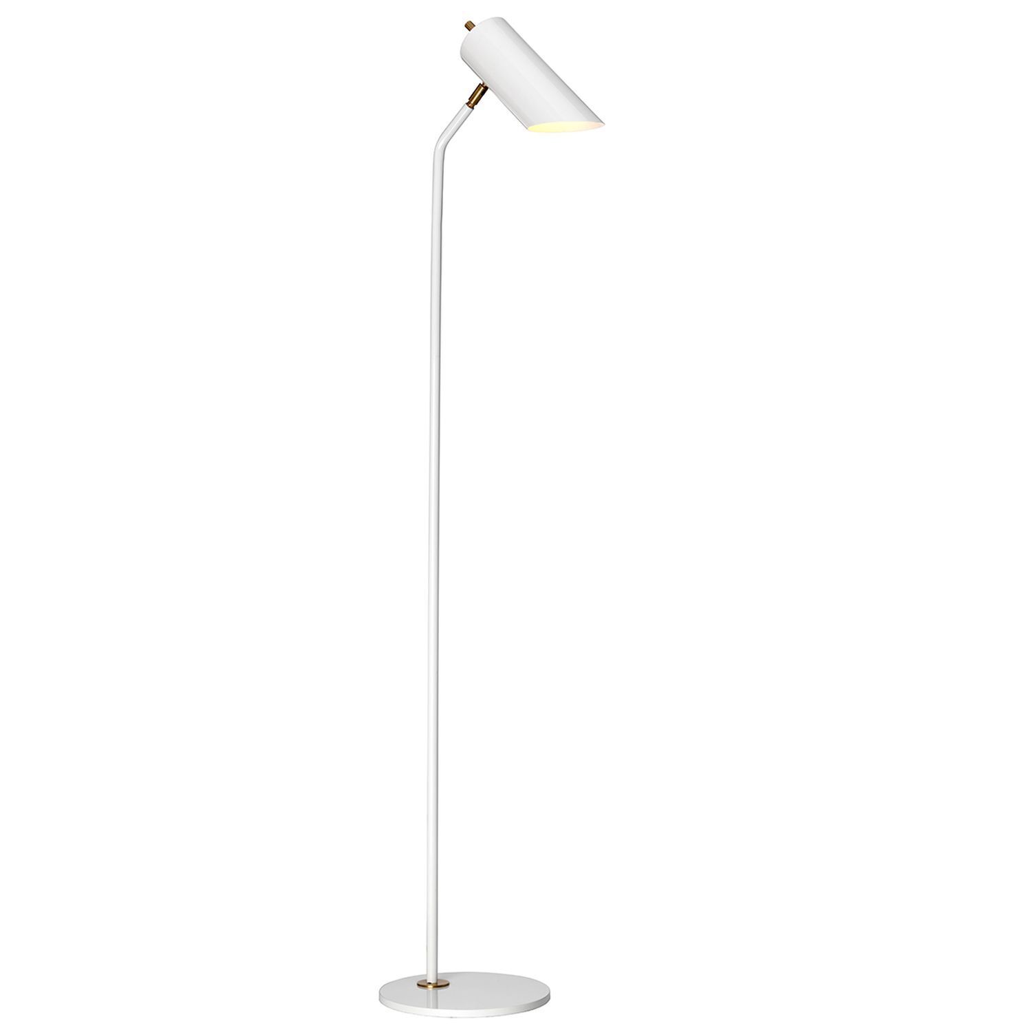 Stehleuchte LEYRE in Weiß Messing 145cm Bodenlampe