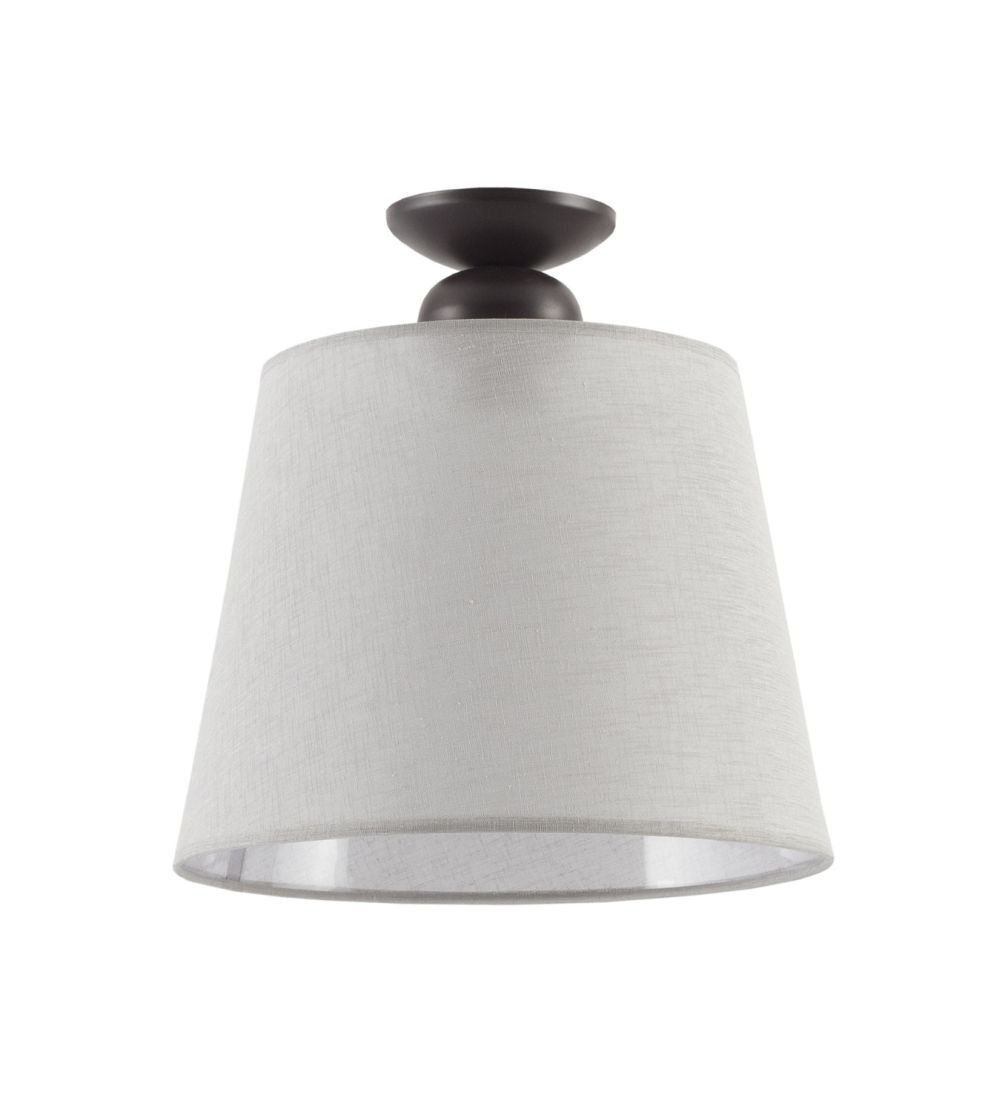 Deckenlampe Stoff Grau Ø38cm LOCOLA Deckenleuchte