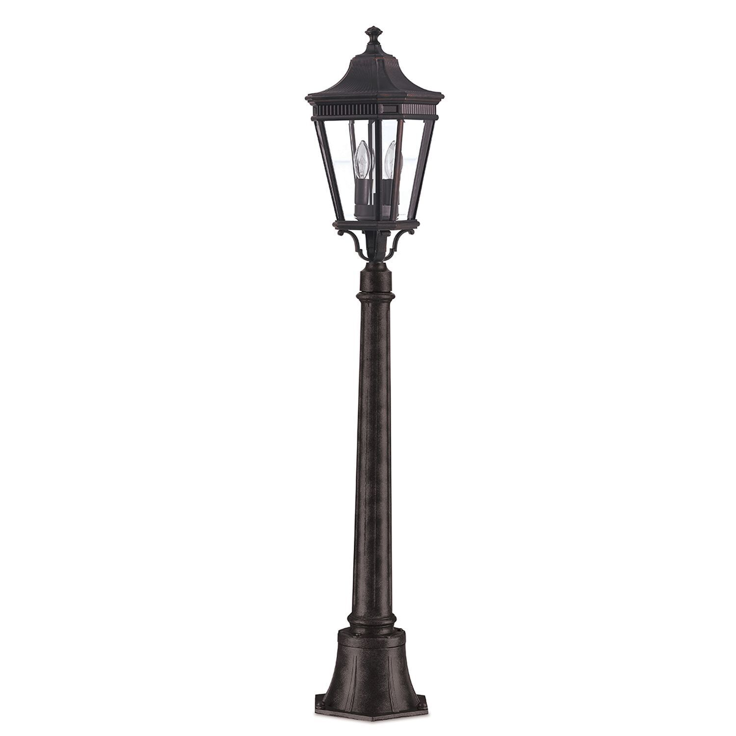 Außenlampe IP44 E14 110cm Glas Aluminium Rustikal