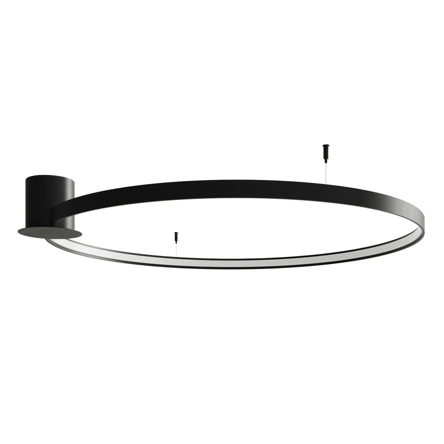 LED Deckenlampe Metall Ø 118 cm groß 4000 K Schwarz