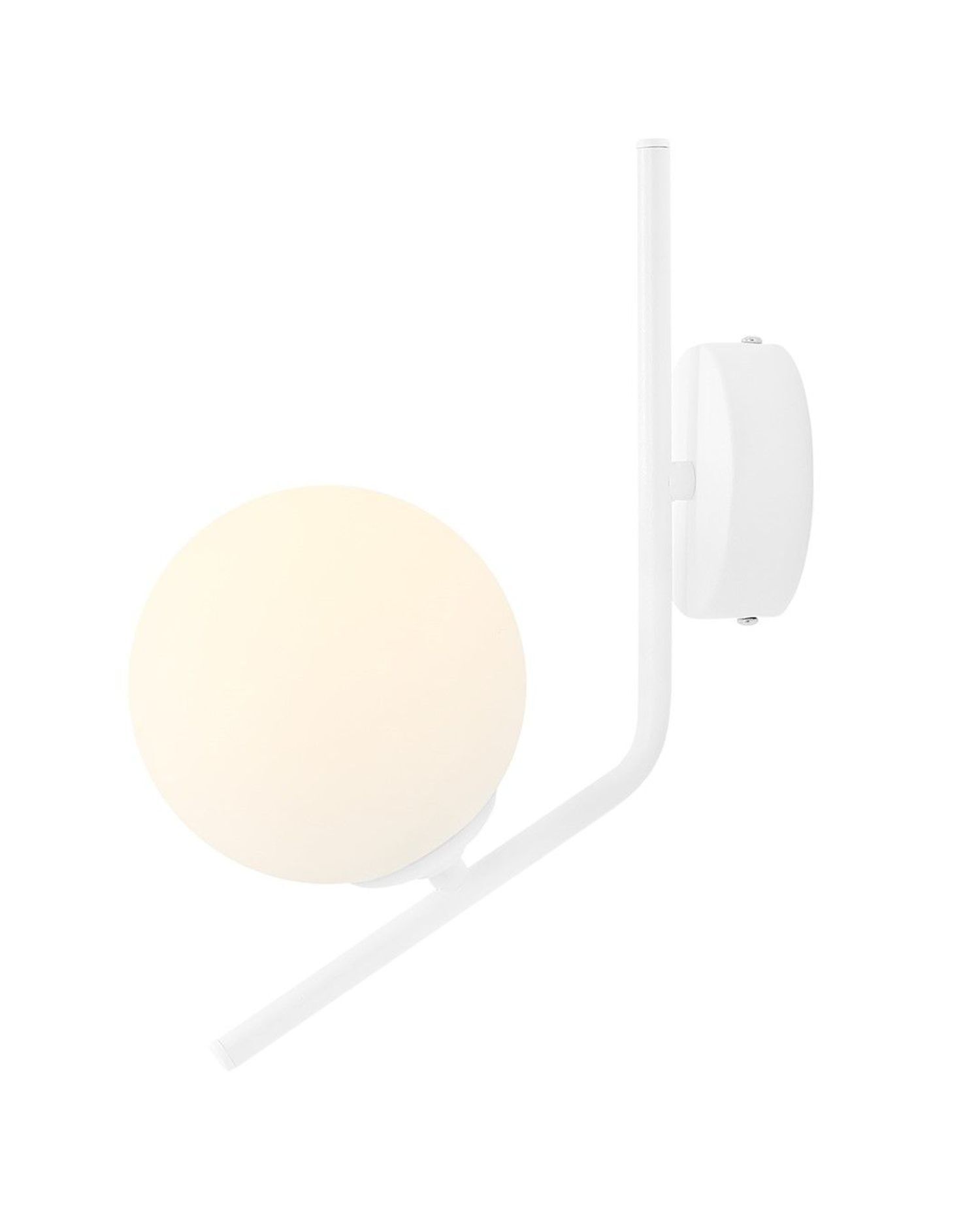 Gemütliche Wandlampe Weiß E14 Glas Kugel blendarm