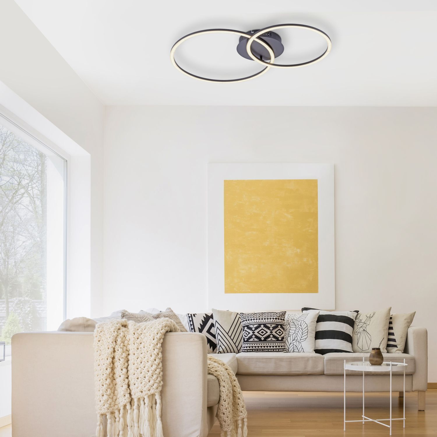 LED Deckenleuchte Metall Schwarz 26 W 3000 K flexibel