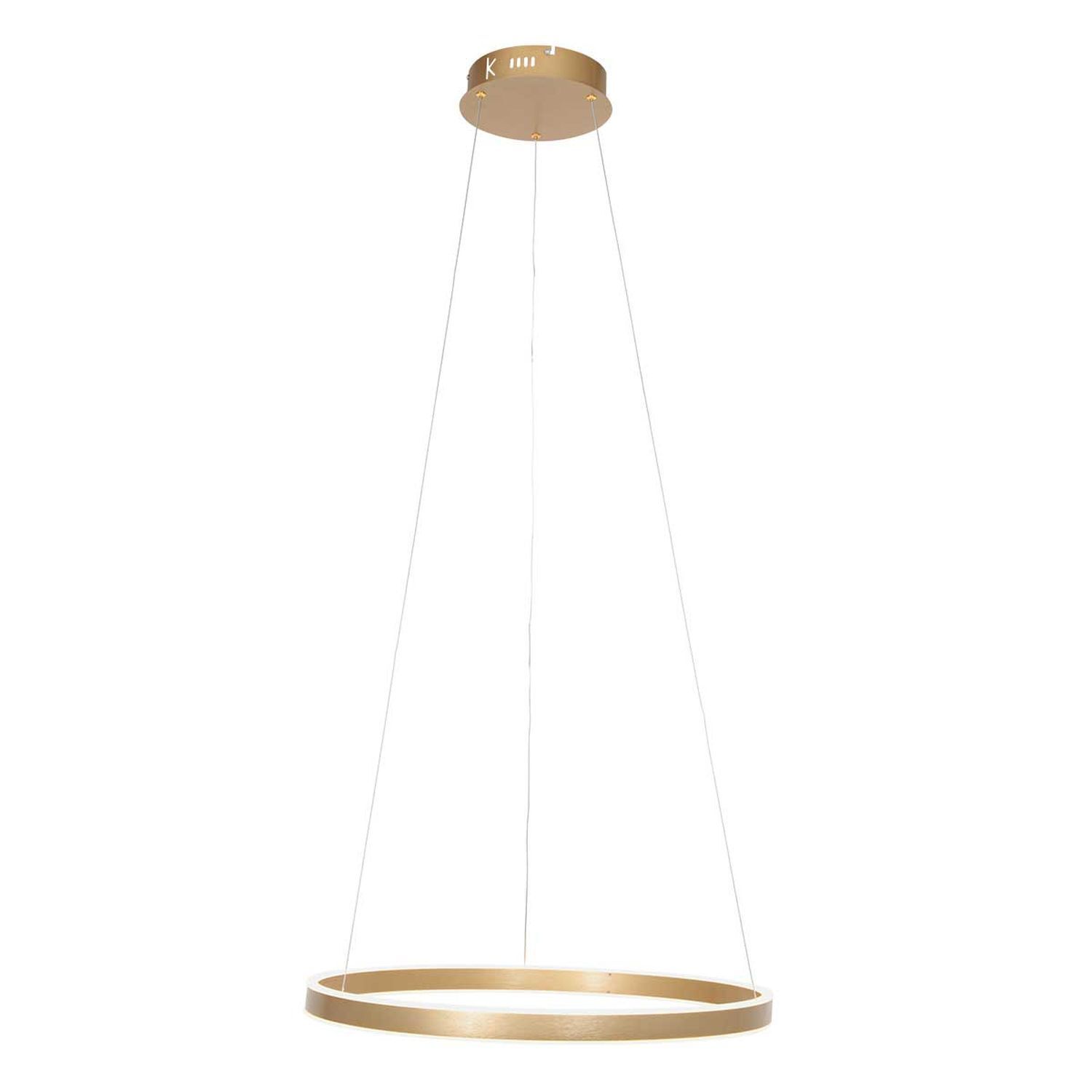 Runde LED Pendelleuchte in Gold B:60 cm 42 W stilvoll