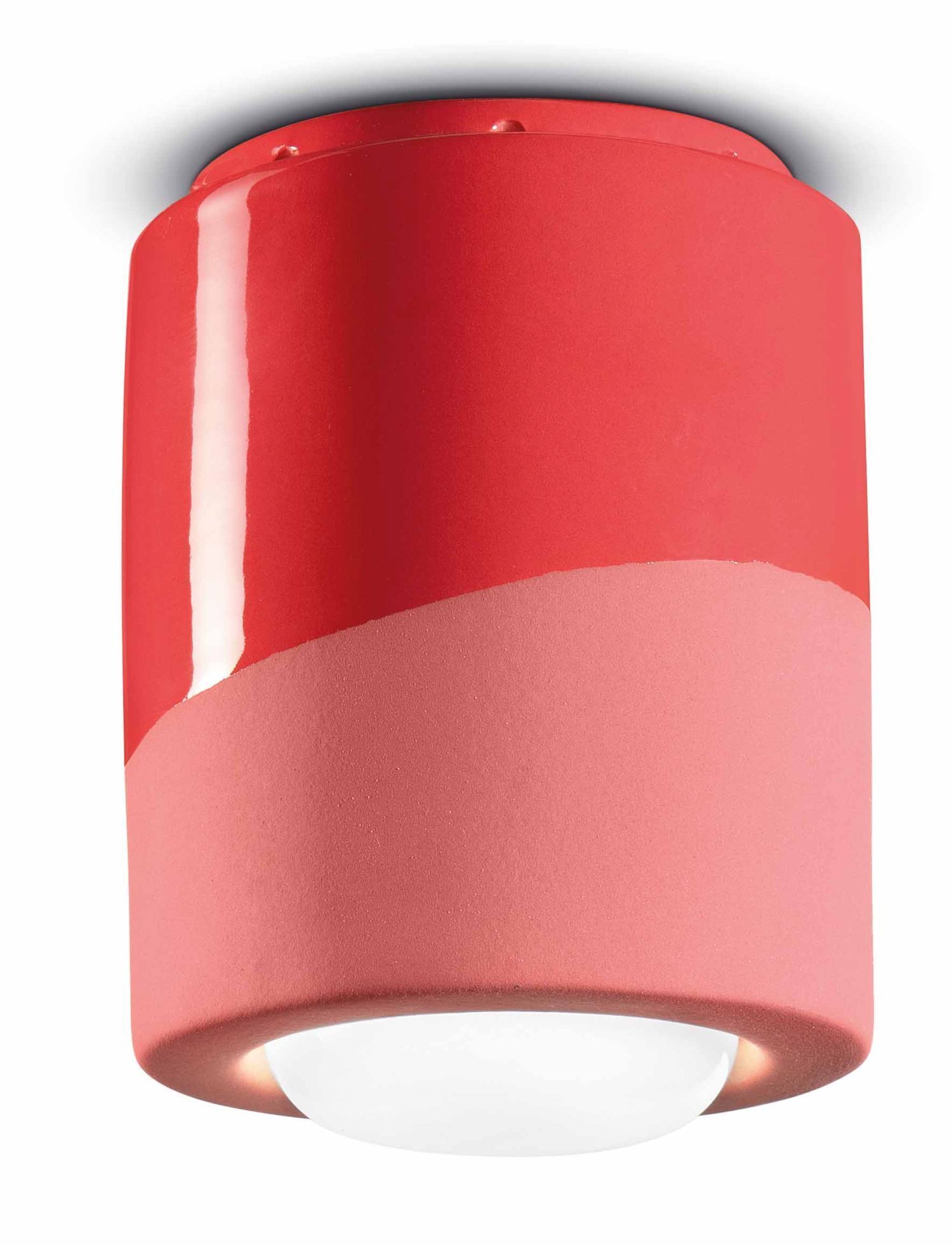 Deckenlampe Keramik D: 12,5 cm Aufputz Koralle E27 rund