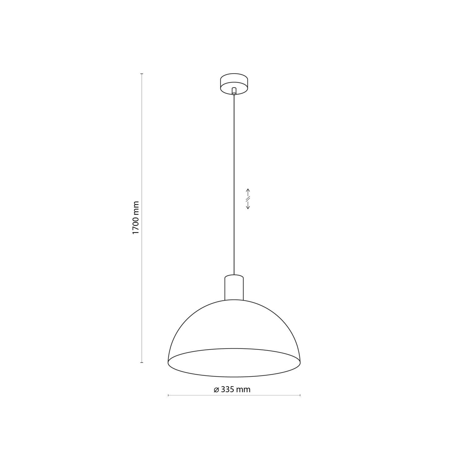 Pendelleuchte Metall Holz Ø 35 cm E27 Skandinavisch