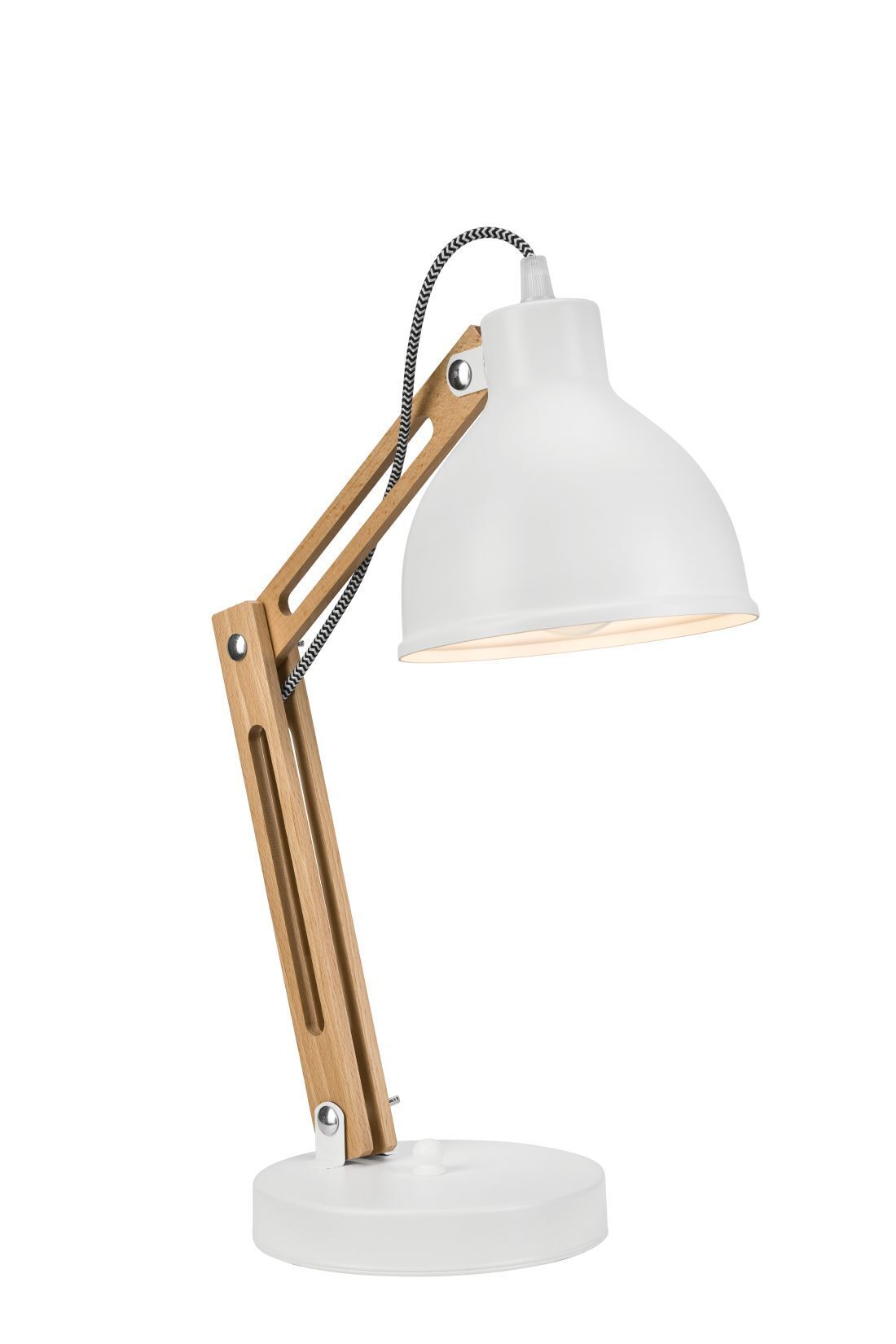 Schreibtischlampe moderne Arbeitsleuchte Holz 44cm