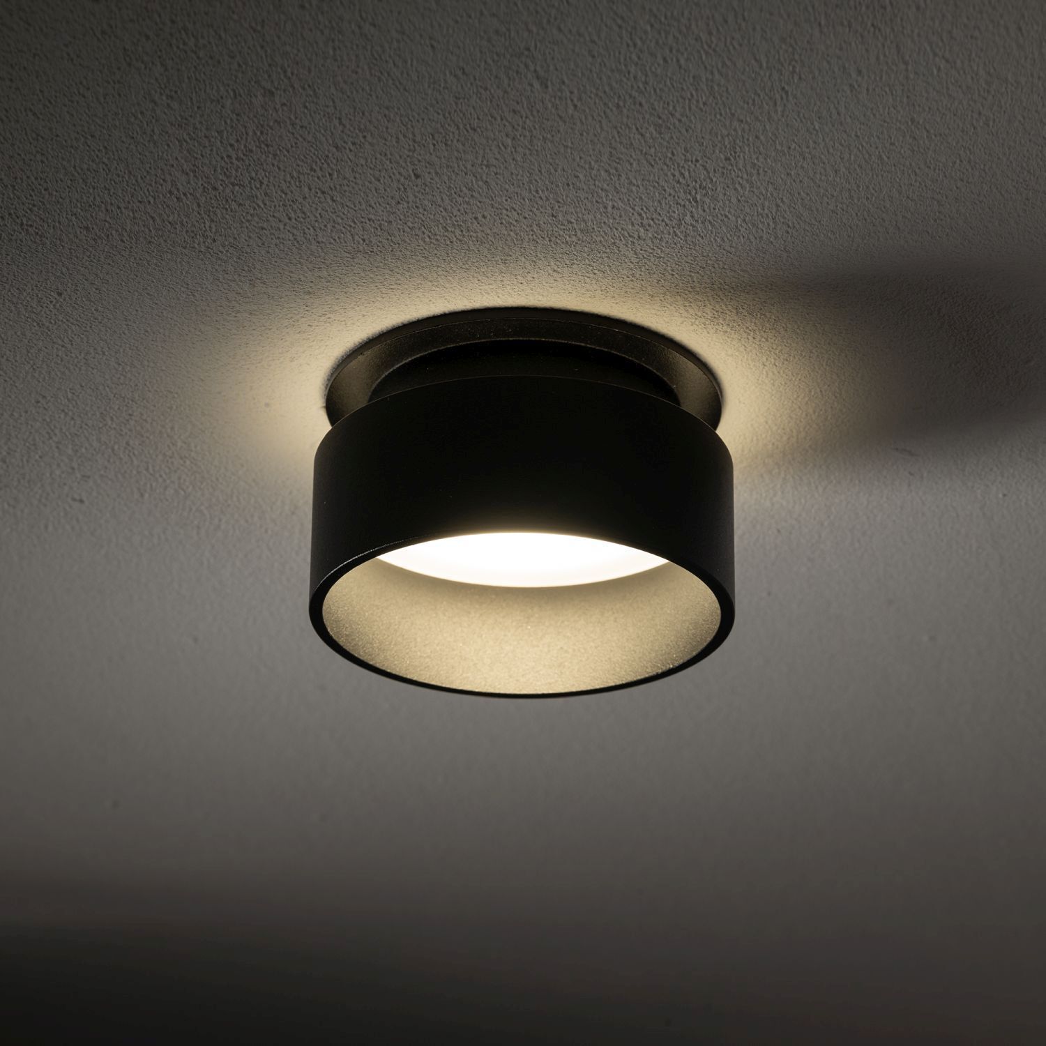 Einbauleuchte Schwarz Aluminium GU10 Ø8 cm rund Aufputz