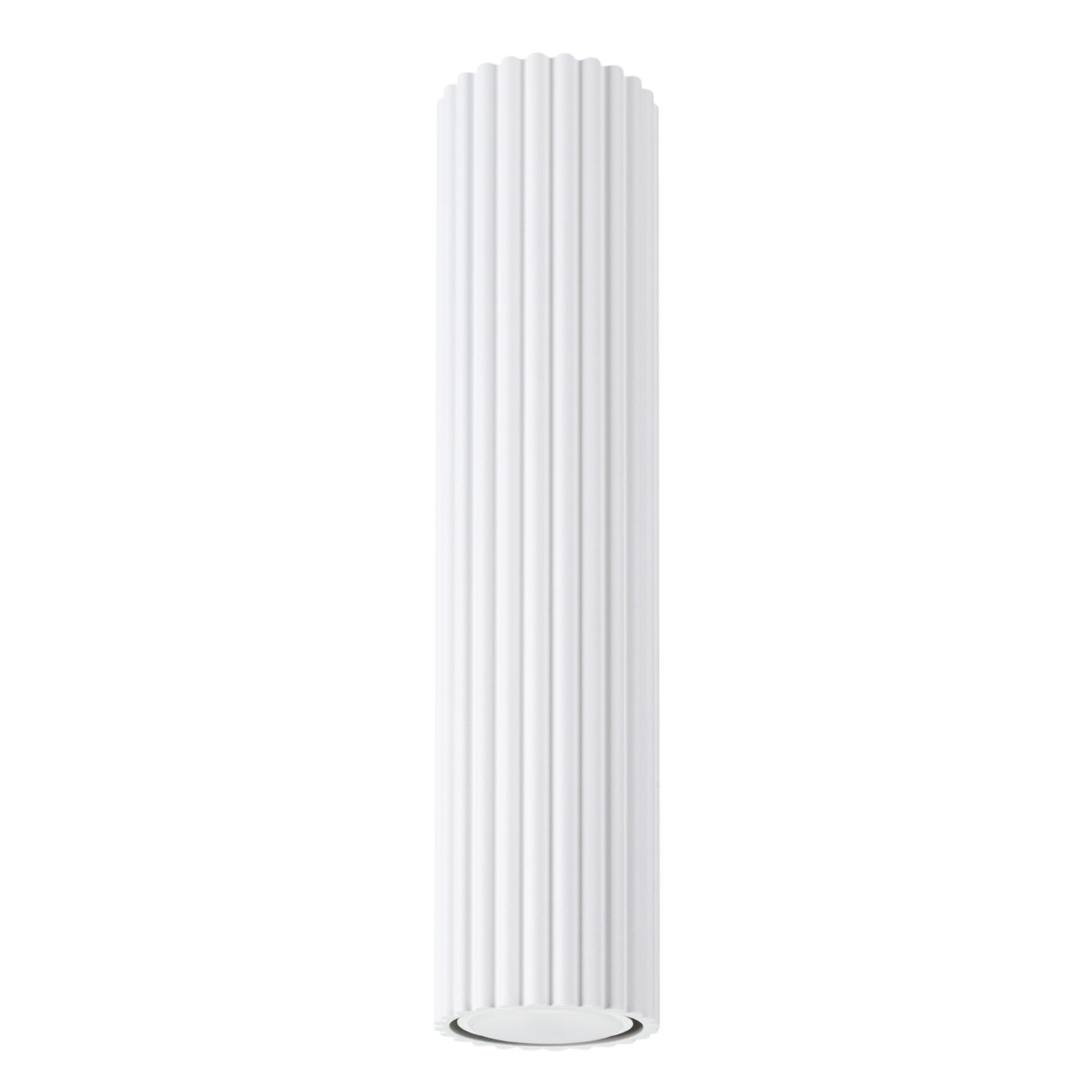 Deckenleuchte klein Ø 6,5 cm H: 20 cm Weiß Aufputz Alu GU10