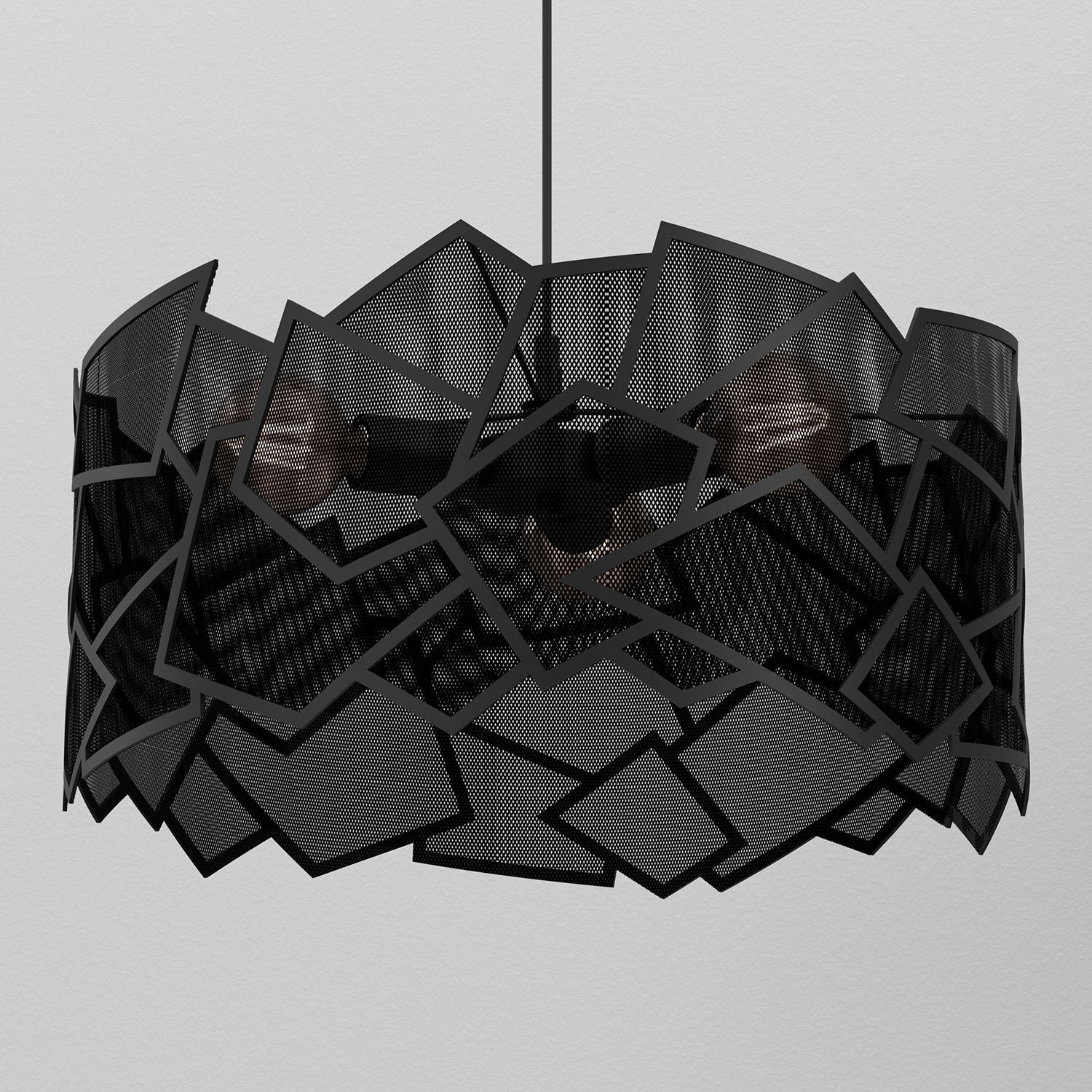 Moderne Pendelleuchte Metall B:49,5 cm E27 dekorativ