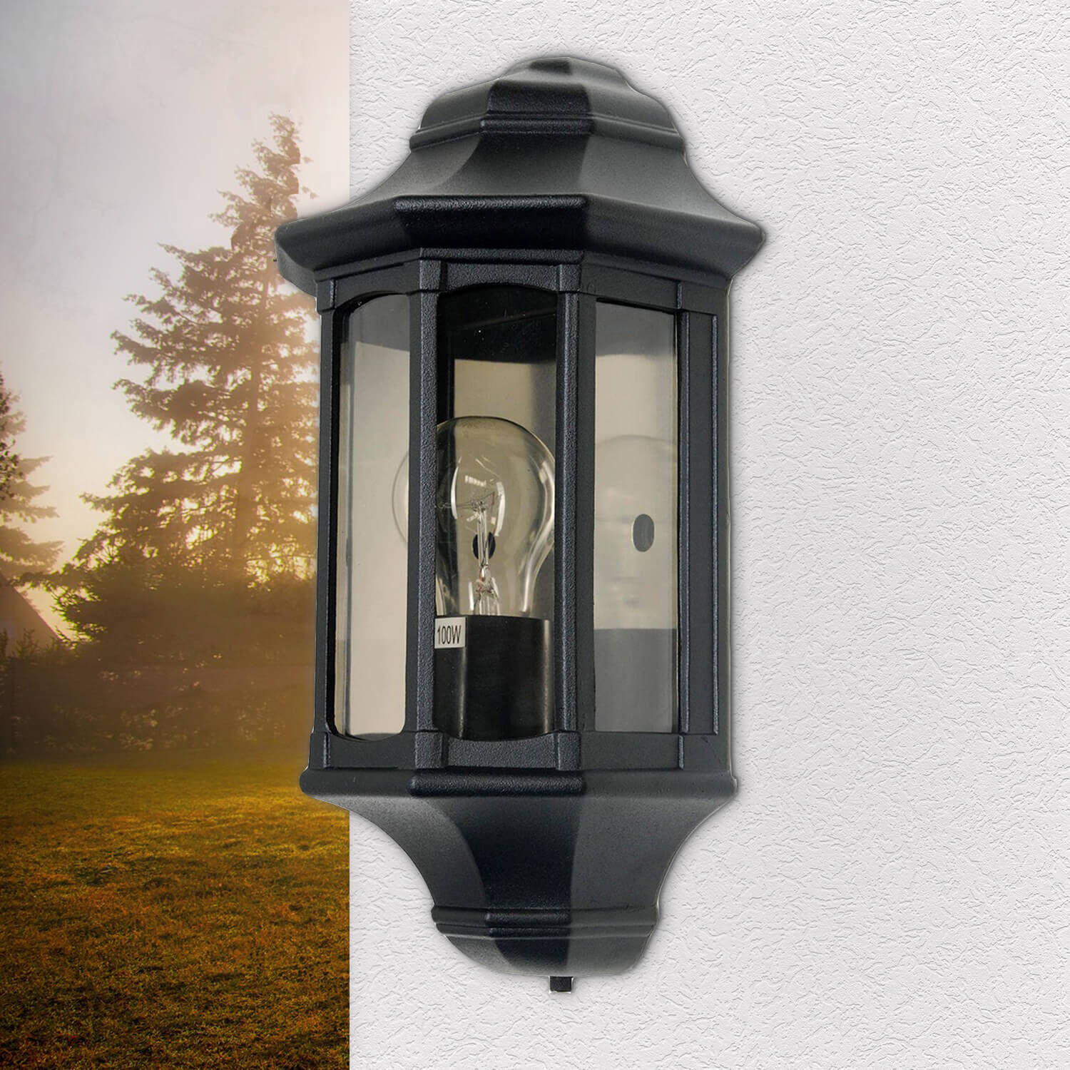 Wandlampe Außen Schwarz Vintage IP44 wetterfest