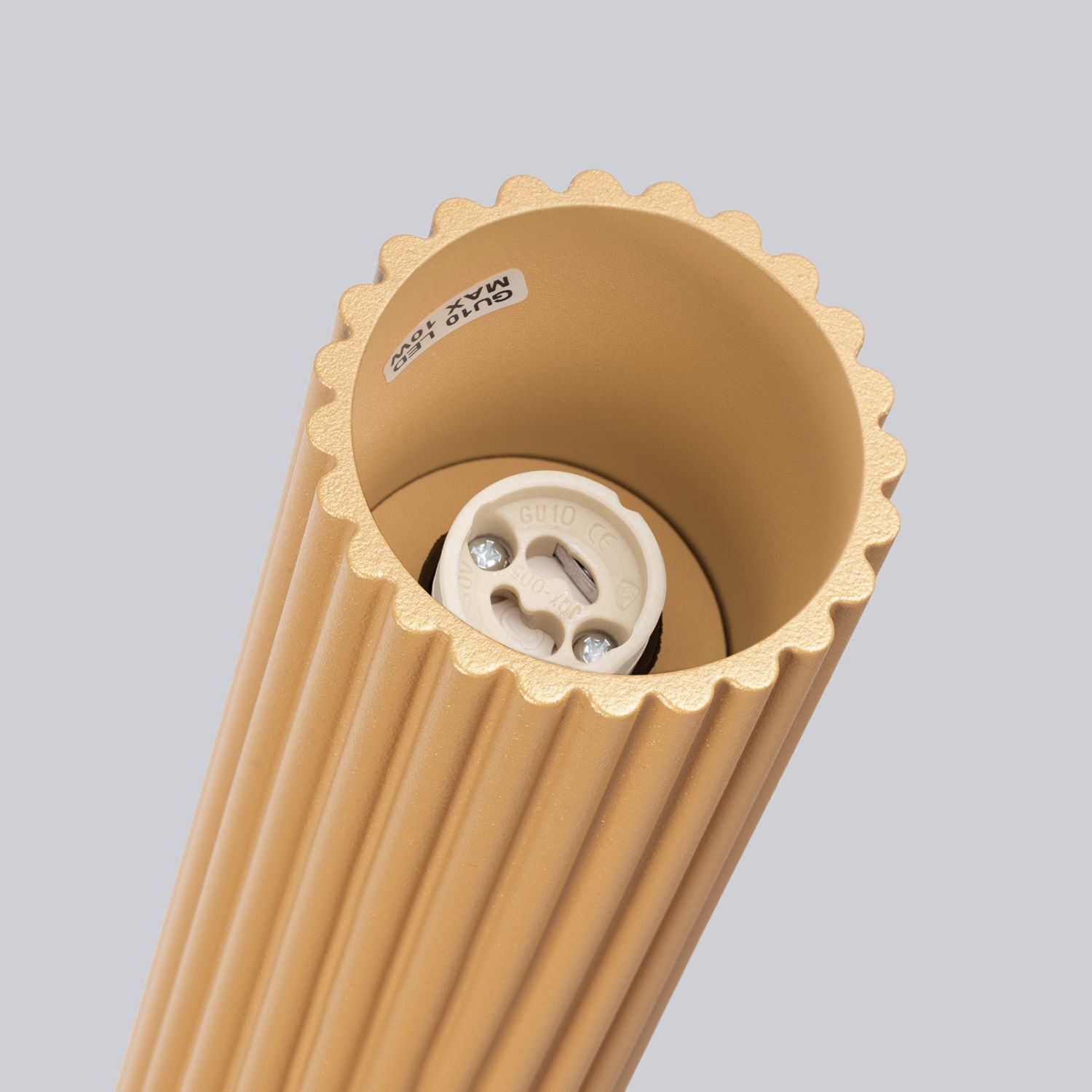 Aufbauspot GU10 D: 6,5 cm H: 30 cm Aufputz in Gold Modern