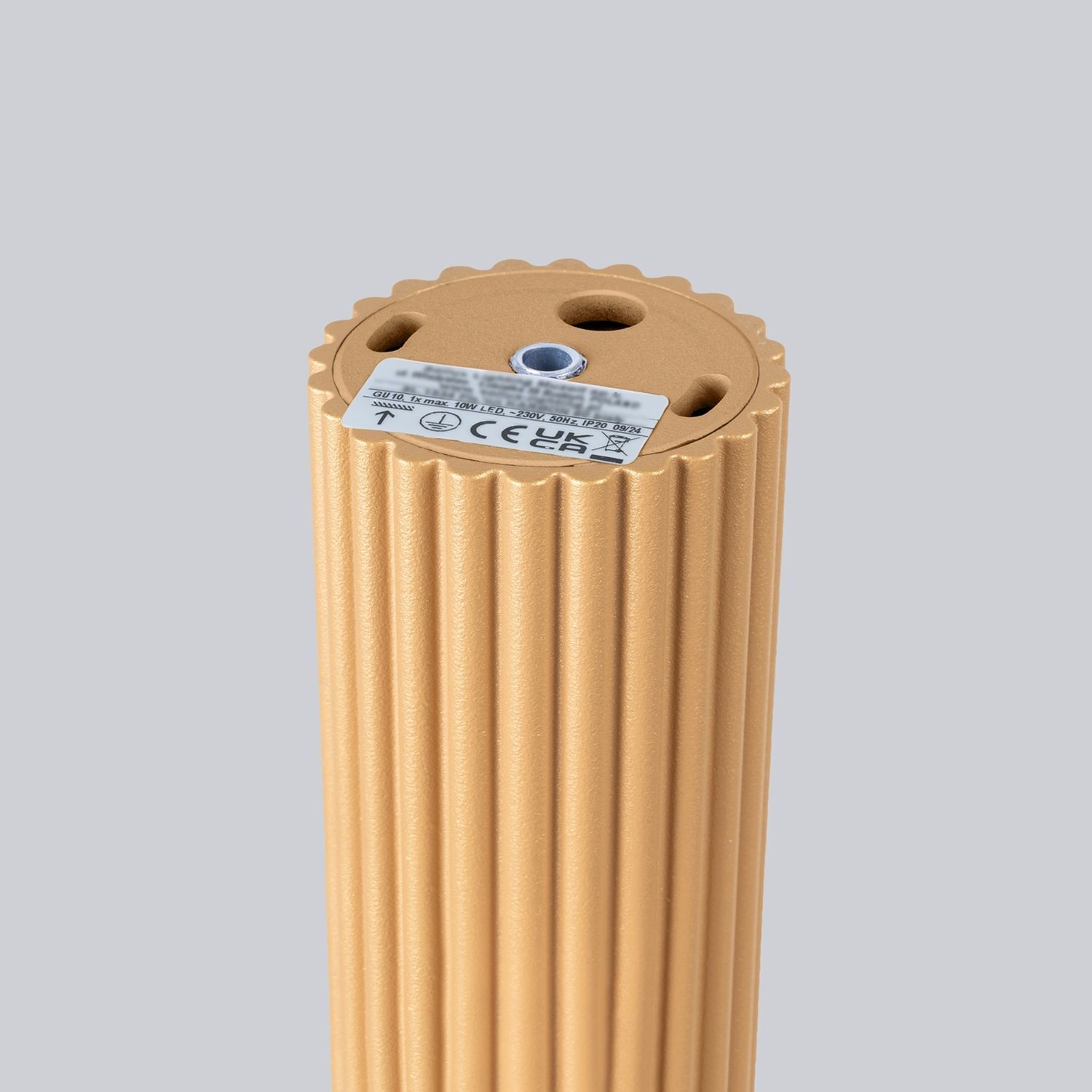 Aufbauspot GU10 D: 6,5 cm H: 30 cm Aufputz in Gold Modern