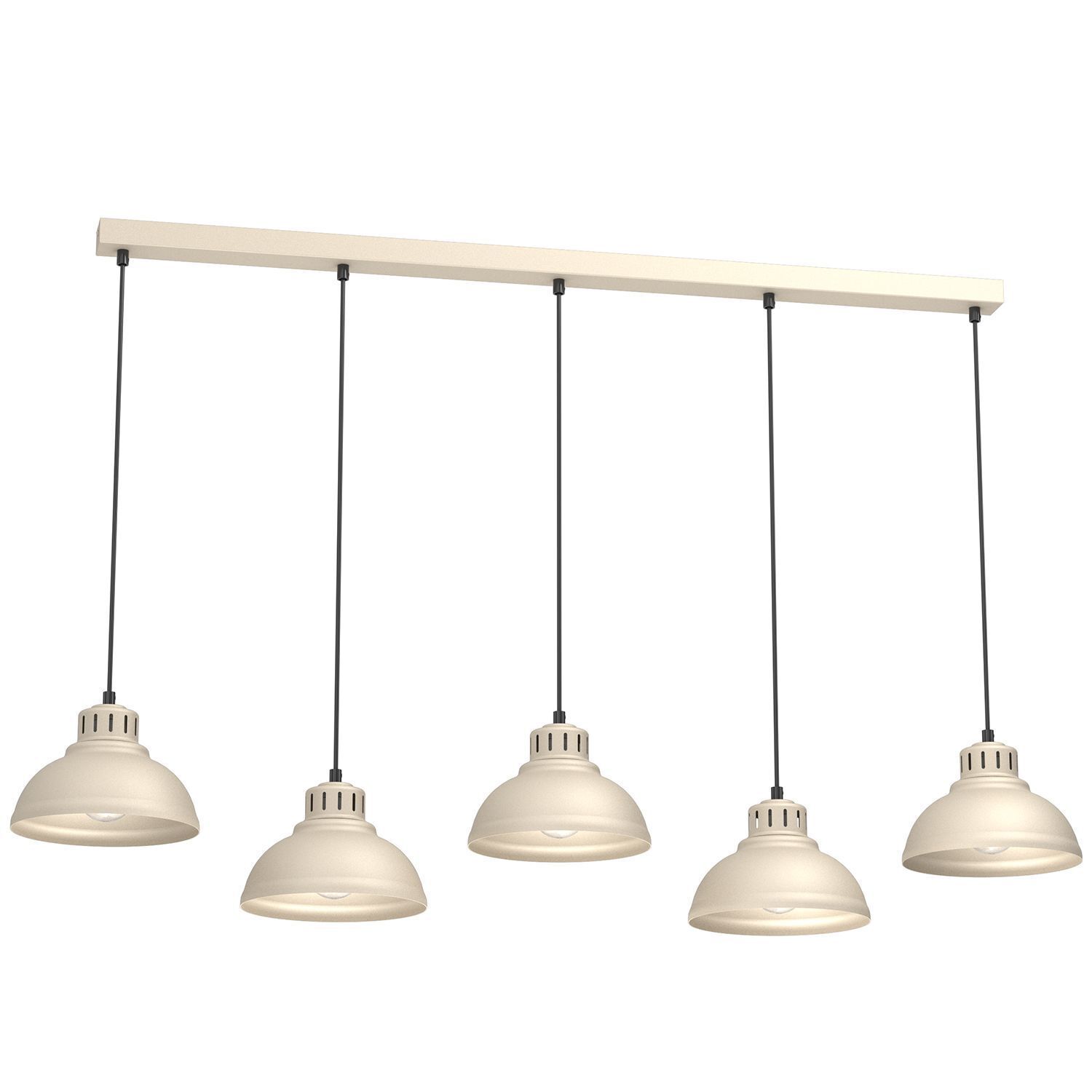 Loft Pendelleuchte Beige Metall 125 cm XXL akzentuiert