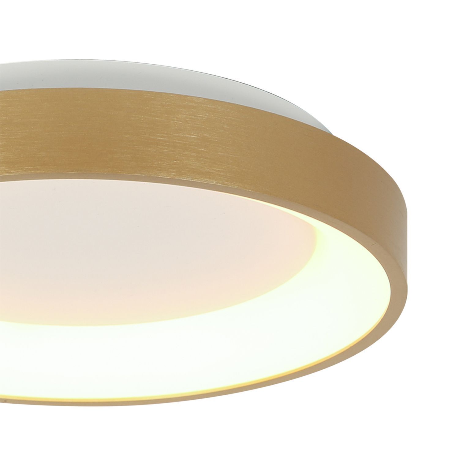 LED Deckenleuchte in Gold Weiß Ø38 cm 30 W gemütlich