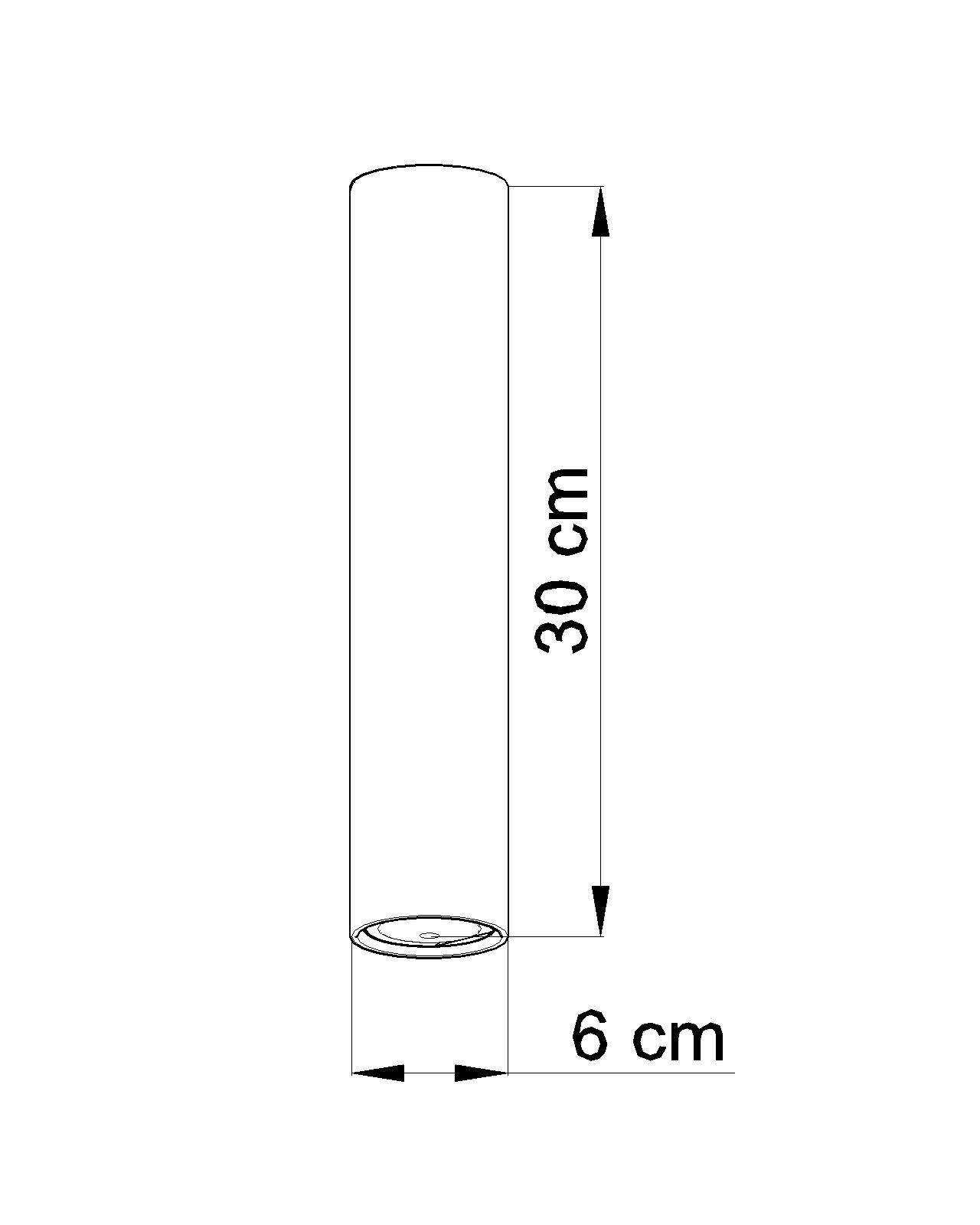 Weiße Deckenleuchte LUTATIA Ø6cm H:30cm GU10 Metall