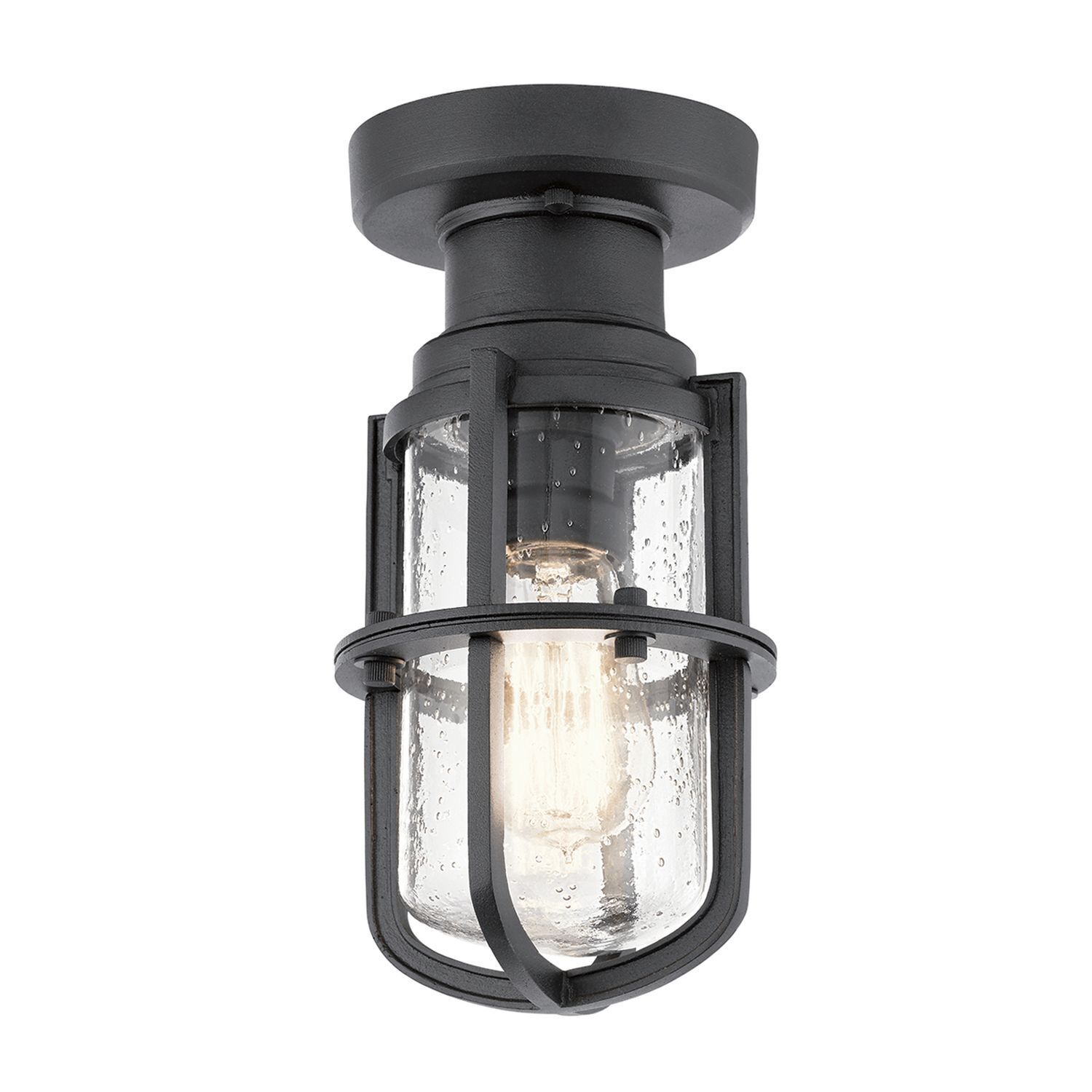 Deckenlampe außen IP44 Maritim Ø14cm E27 Schwarz