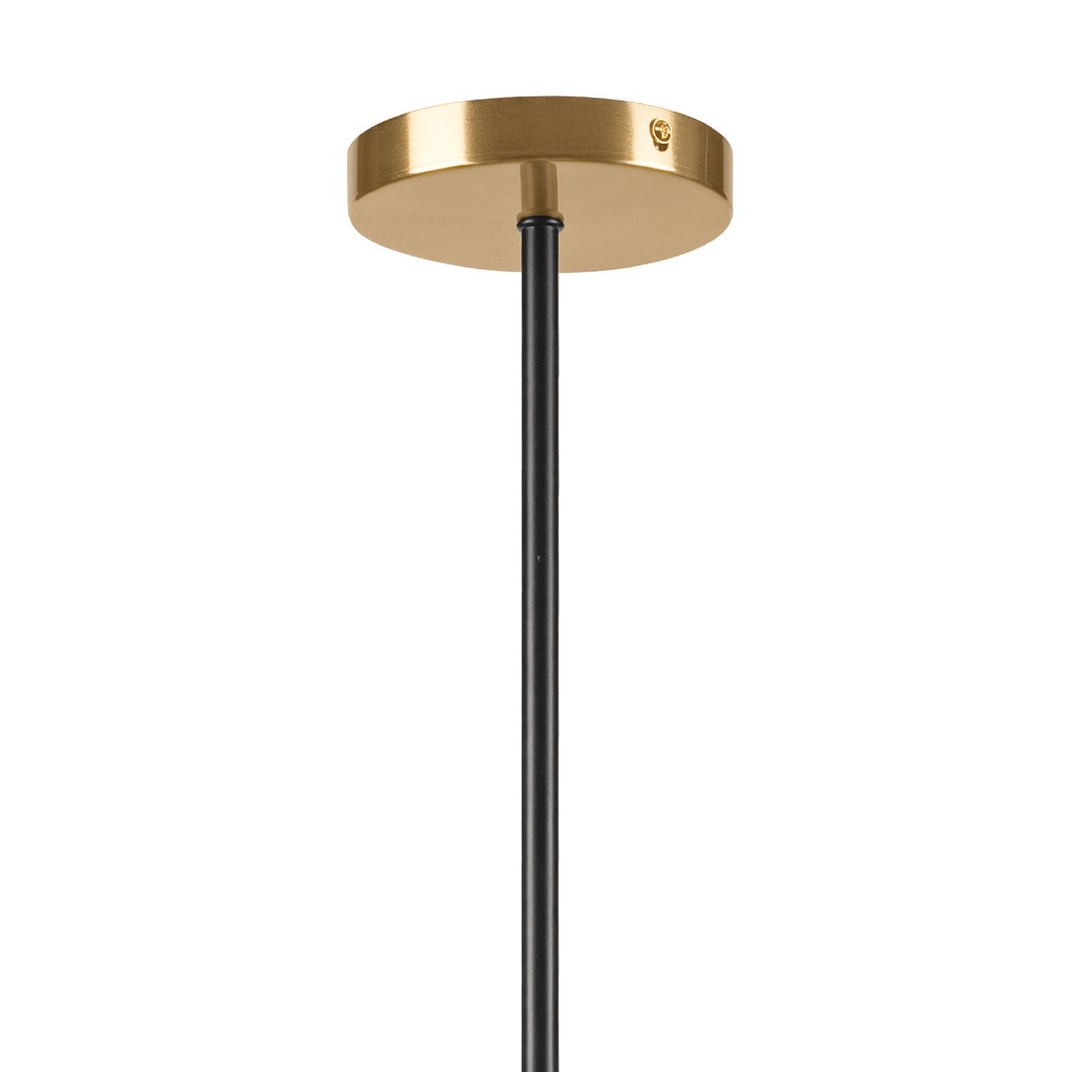 Deckenlampe Glas Metall in Gold Schwarz 6-flmg Modern