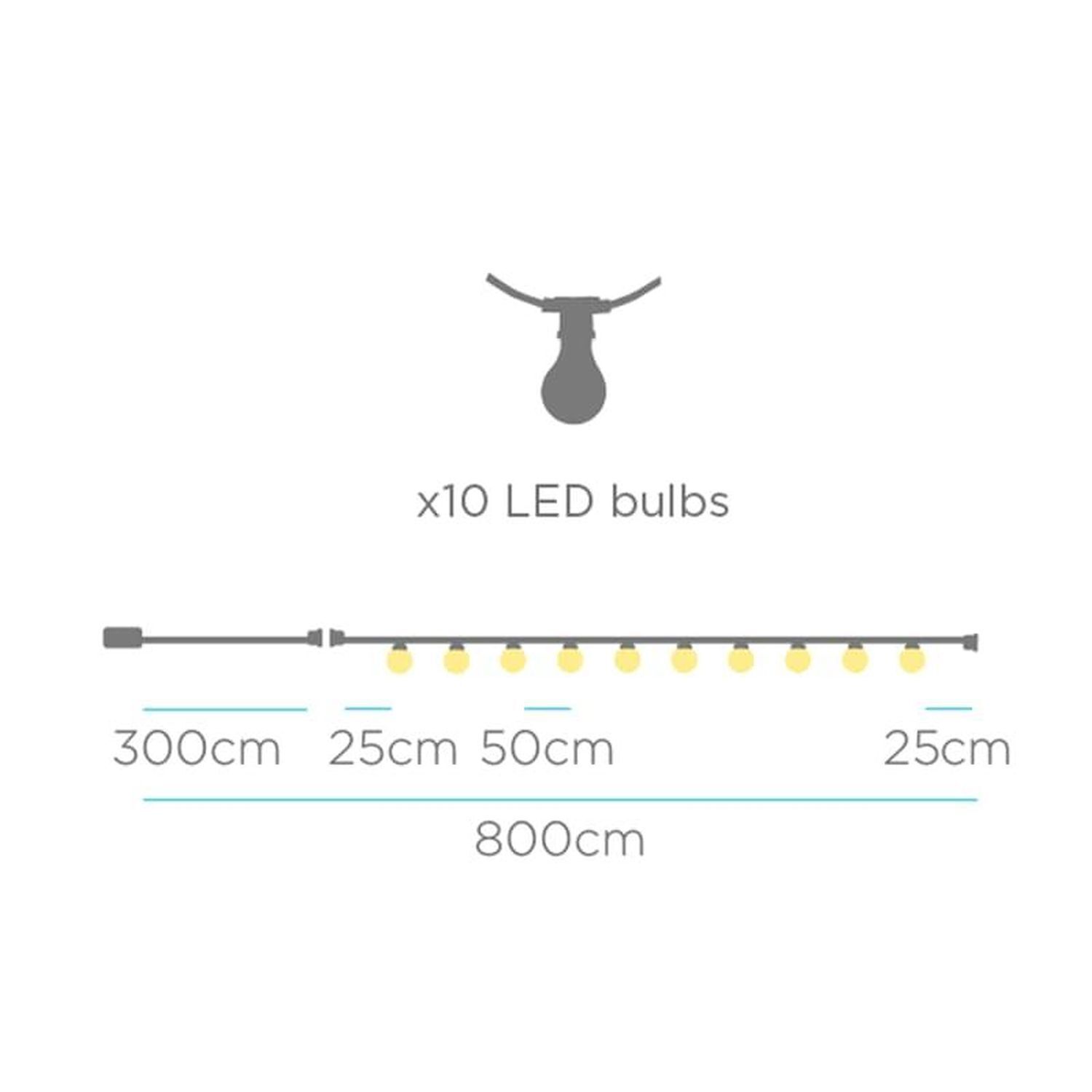 LED Girlande außen Farbwechsel Fernbedienung Stecker 5m