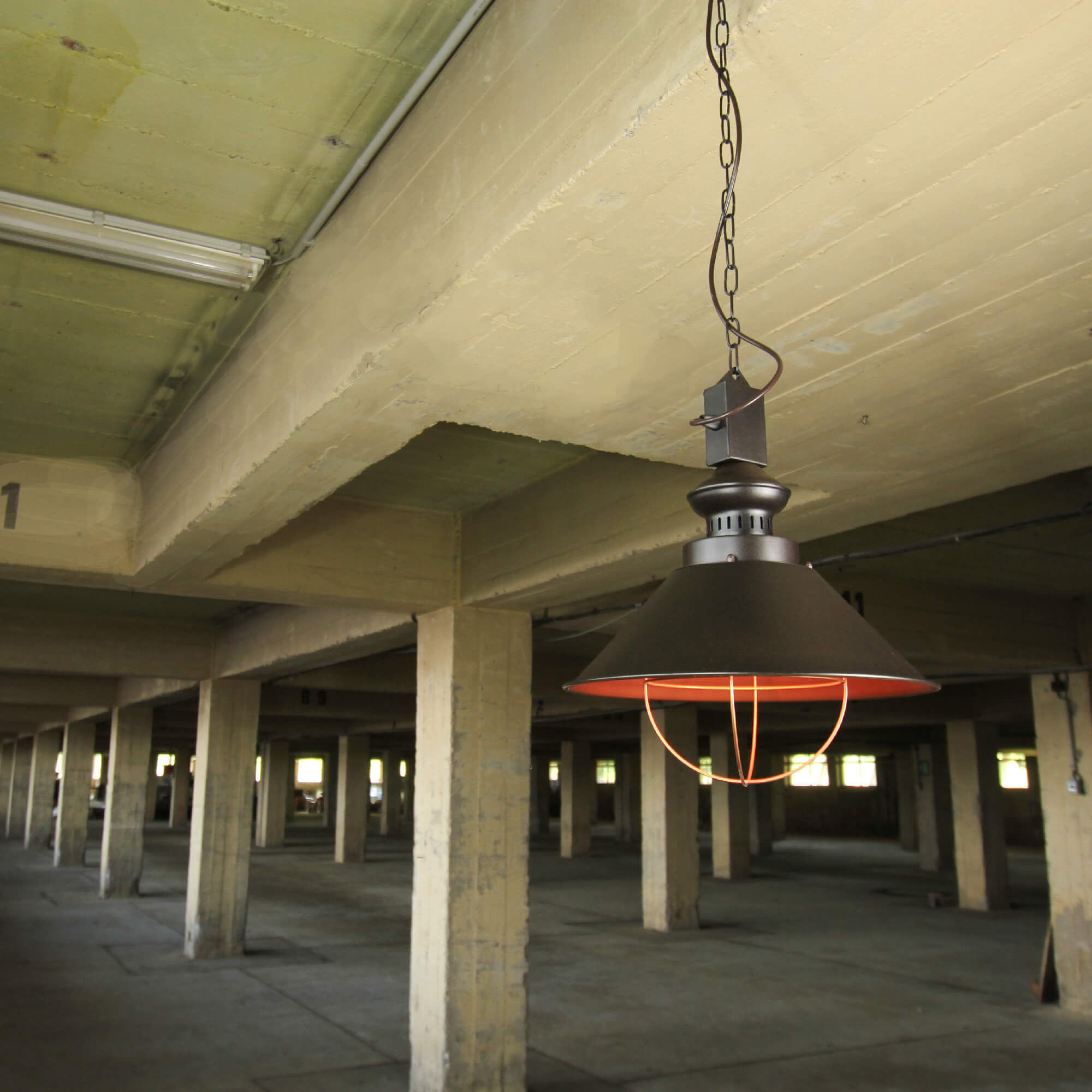 Loft Hängeleuchte mit Kette braun/kupfer