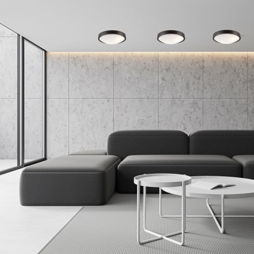 Deckenleuchte FERNLY Braun Modern rund Wohnzimmer