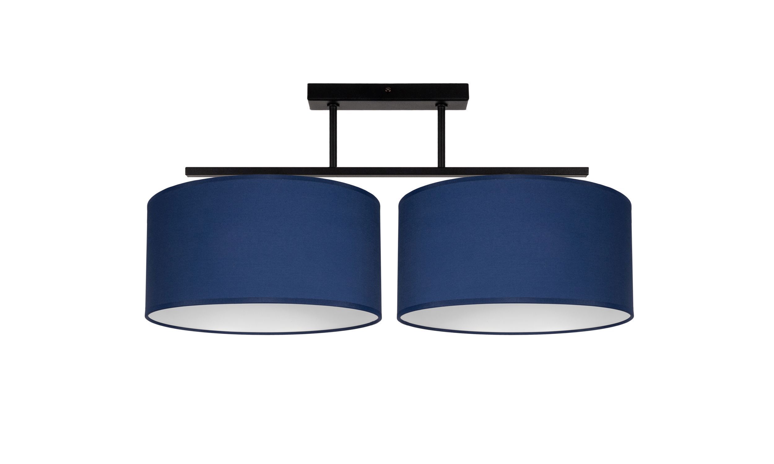 Blendarme Deckenlampe Stoff Schwarz Blau Weiß E27 70 cm