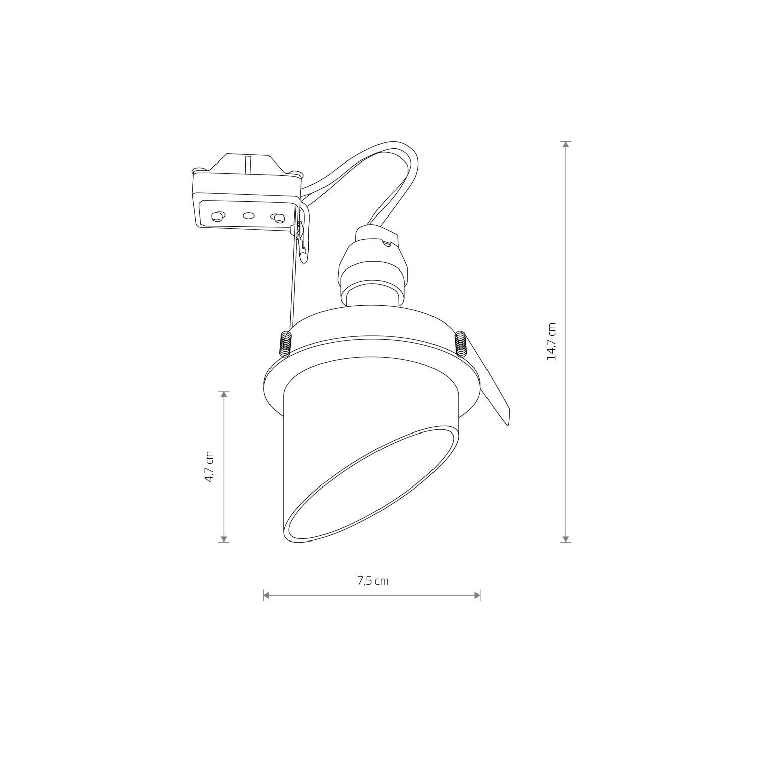 Einbaustrahler Schwarz GU10 Aluminium Ø 7,5 cm punktuell